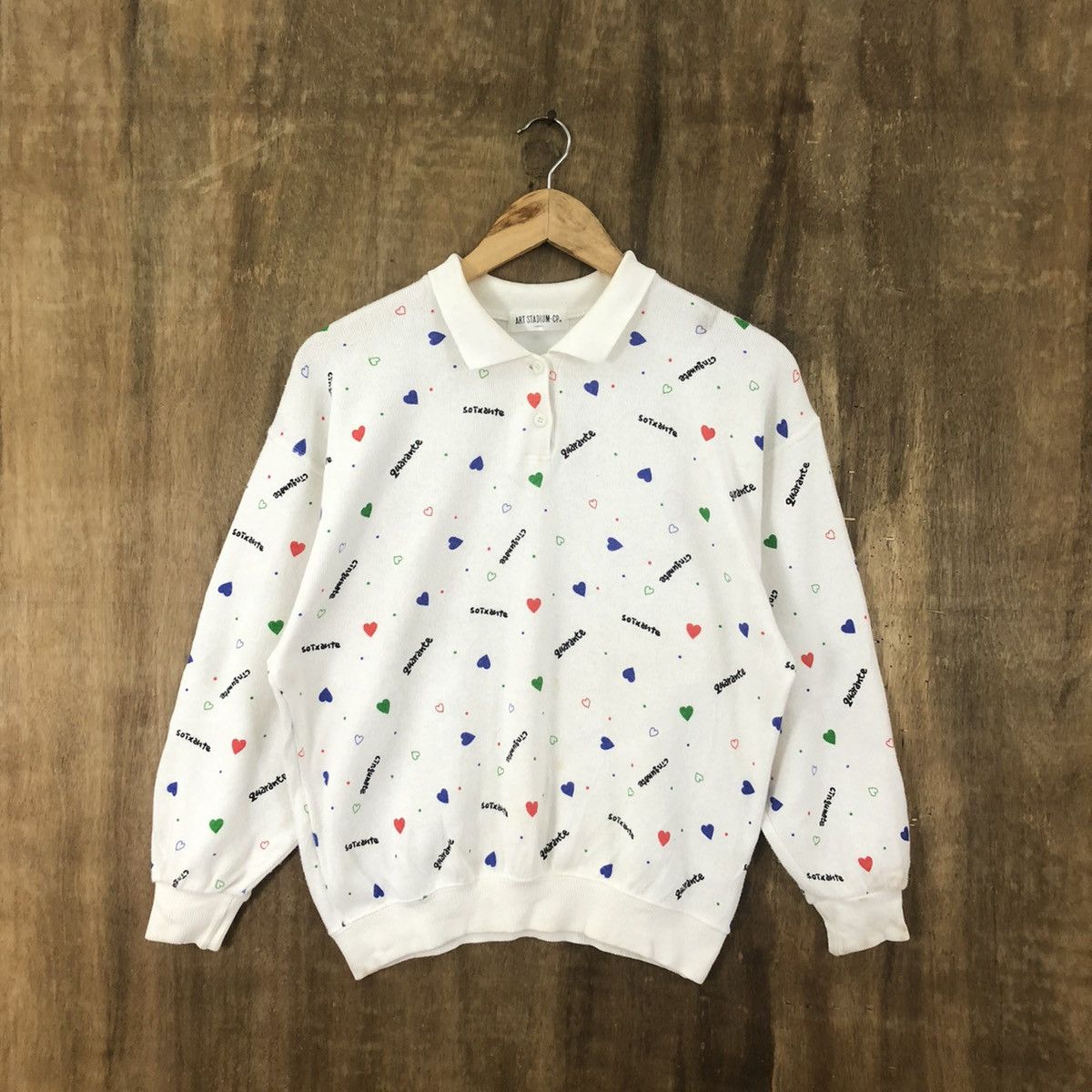 Art Stadium Cp White Sweater Knitwear #019