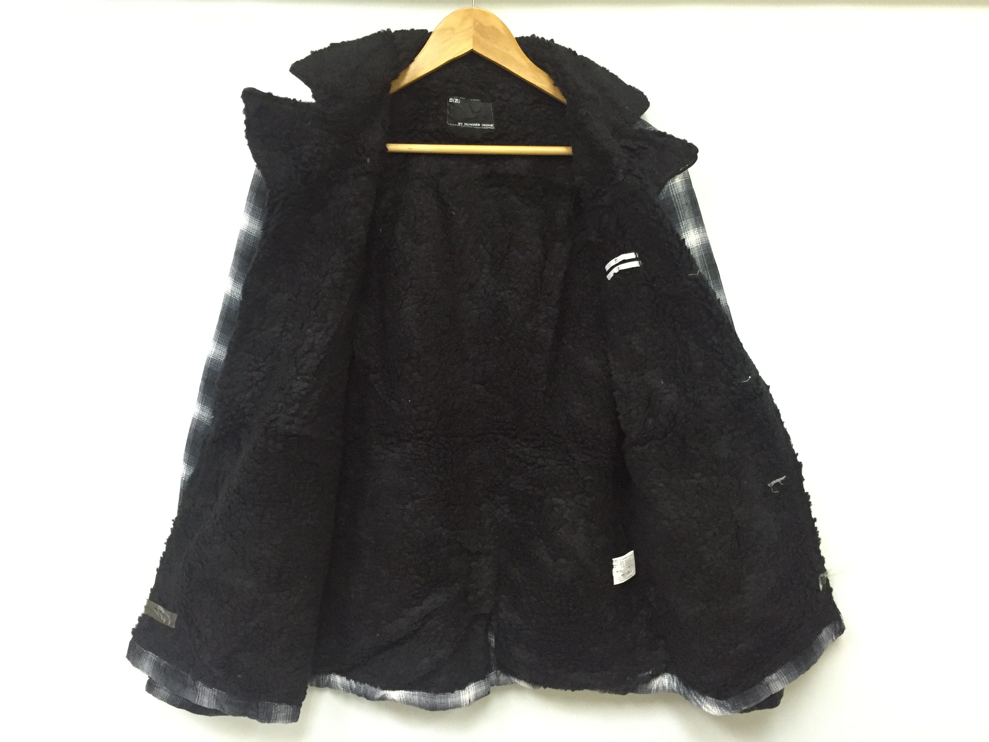 Number (N)ine AW2009 Flannel shadow Sherpa Jacket Size US M / EU 48-50 / 2 - 7 Thumbnail