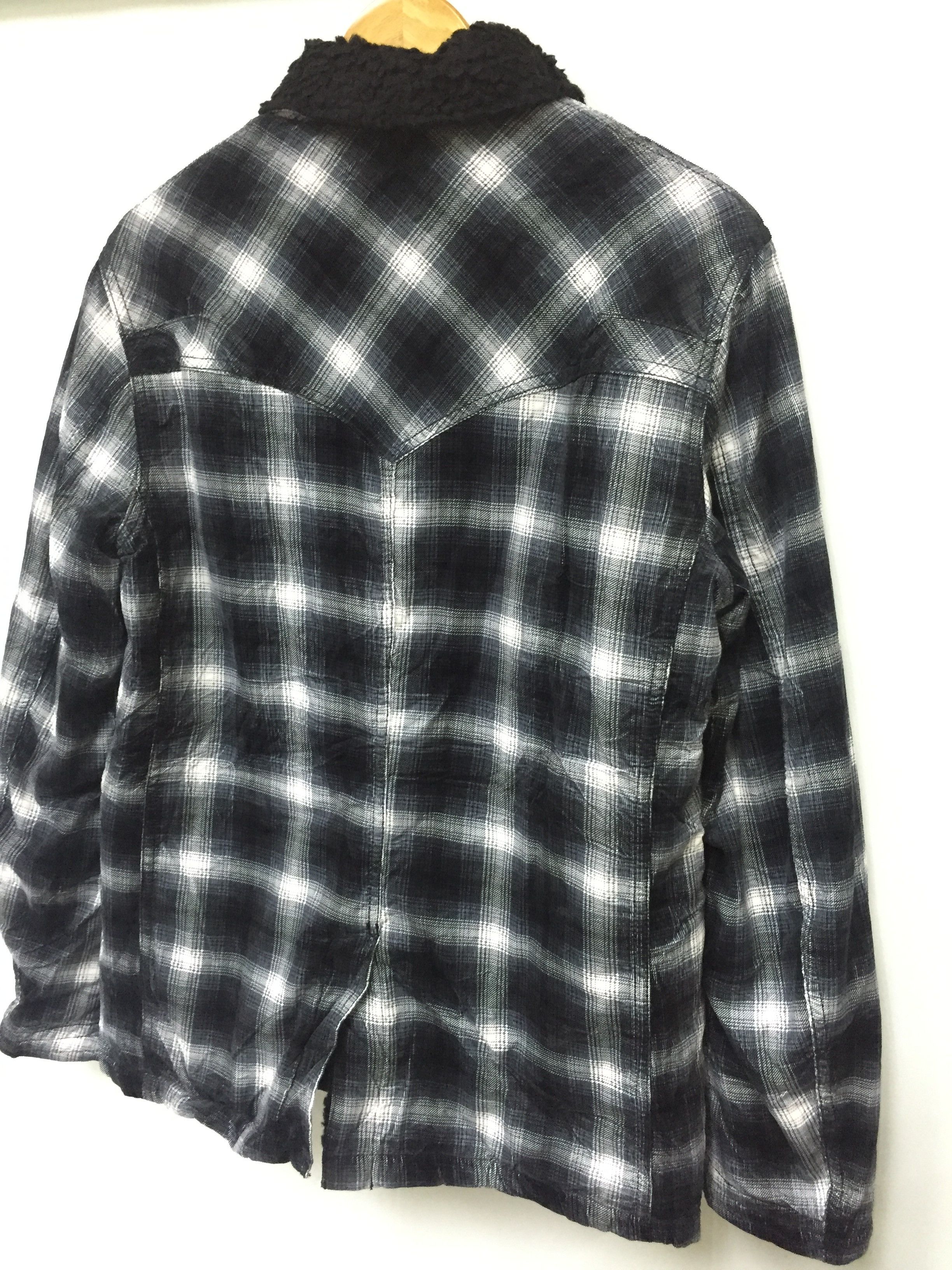 Number (N)ine AW2009 Flannel shadow Sherpa Jacket Size US M / EU 48-50 / 2 - 6 Thumbnail