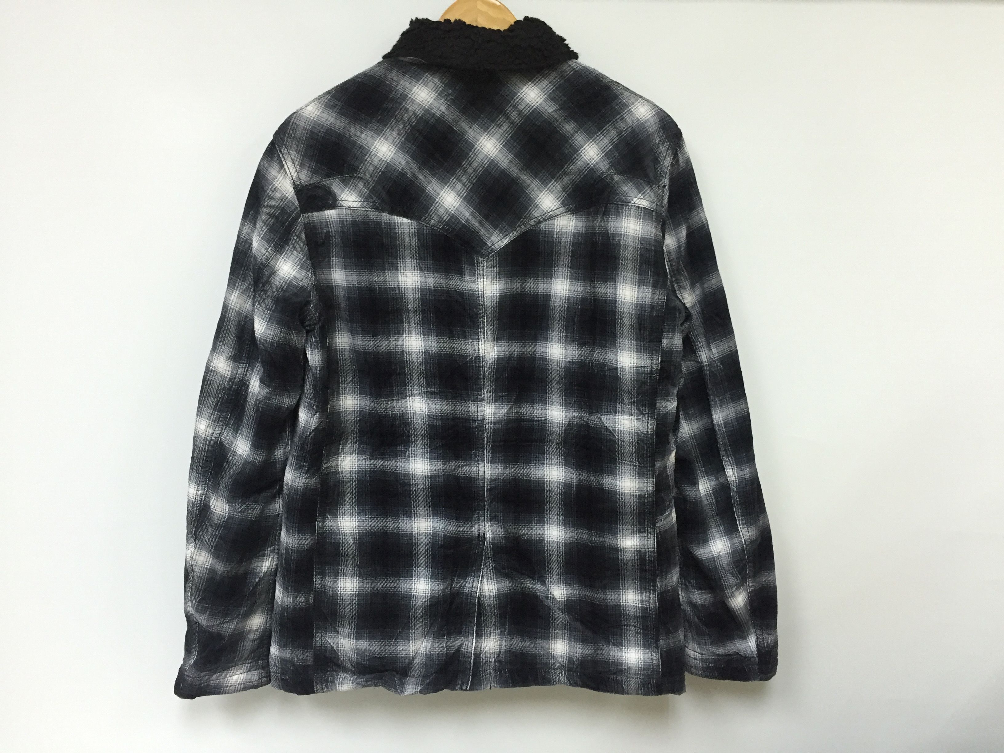 Number (N)ine AW2009 Flannel shadow Sherpa Jacket Size US M / EU 48-50 / 2 - 5 Thumbnail