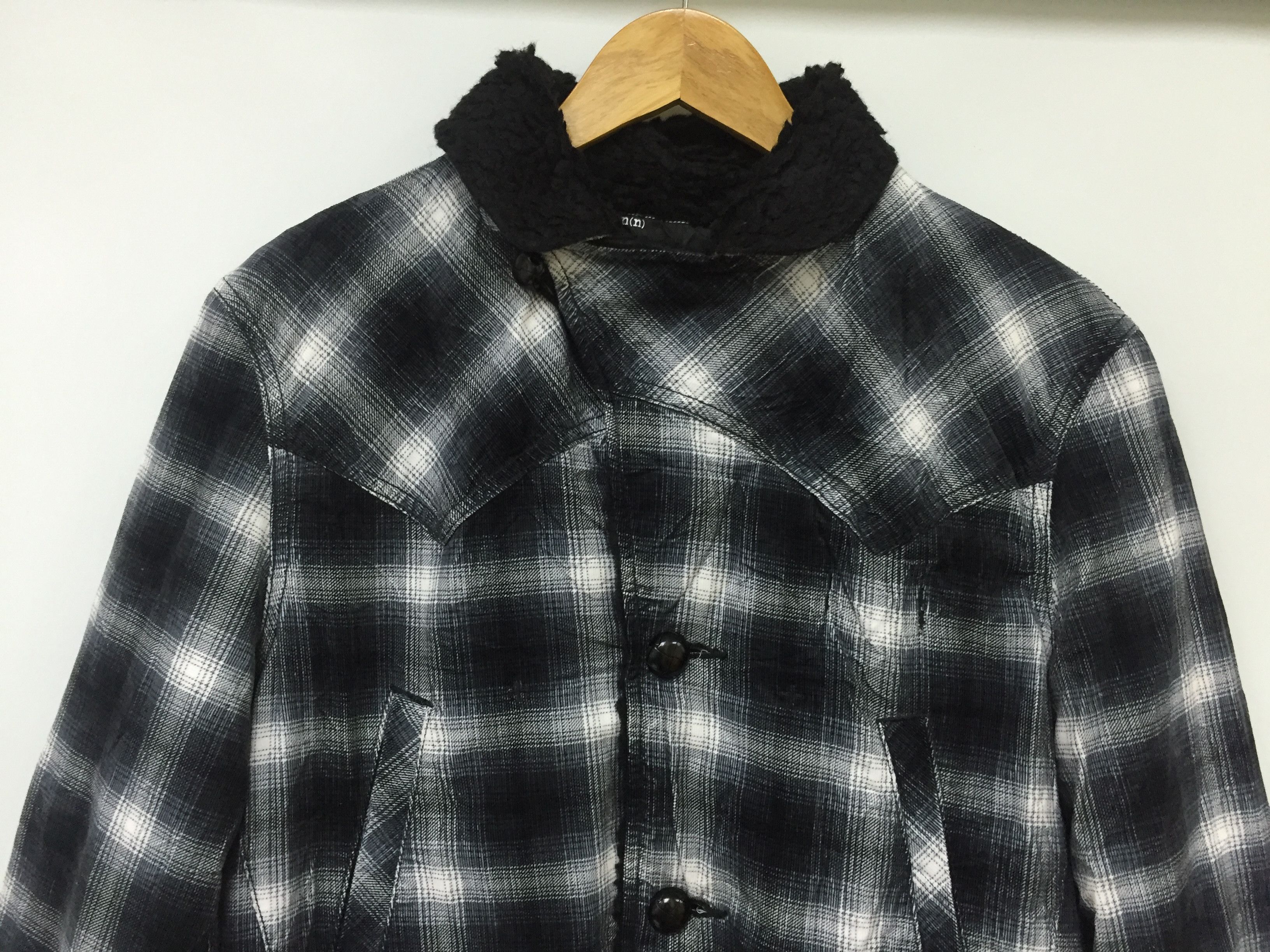 Number (N)ine AW2009 Flannel shadow Sherpa Jacket Size US M / EU 48-50 / 2 - 3 Thumbnail