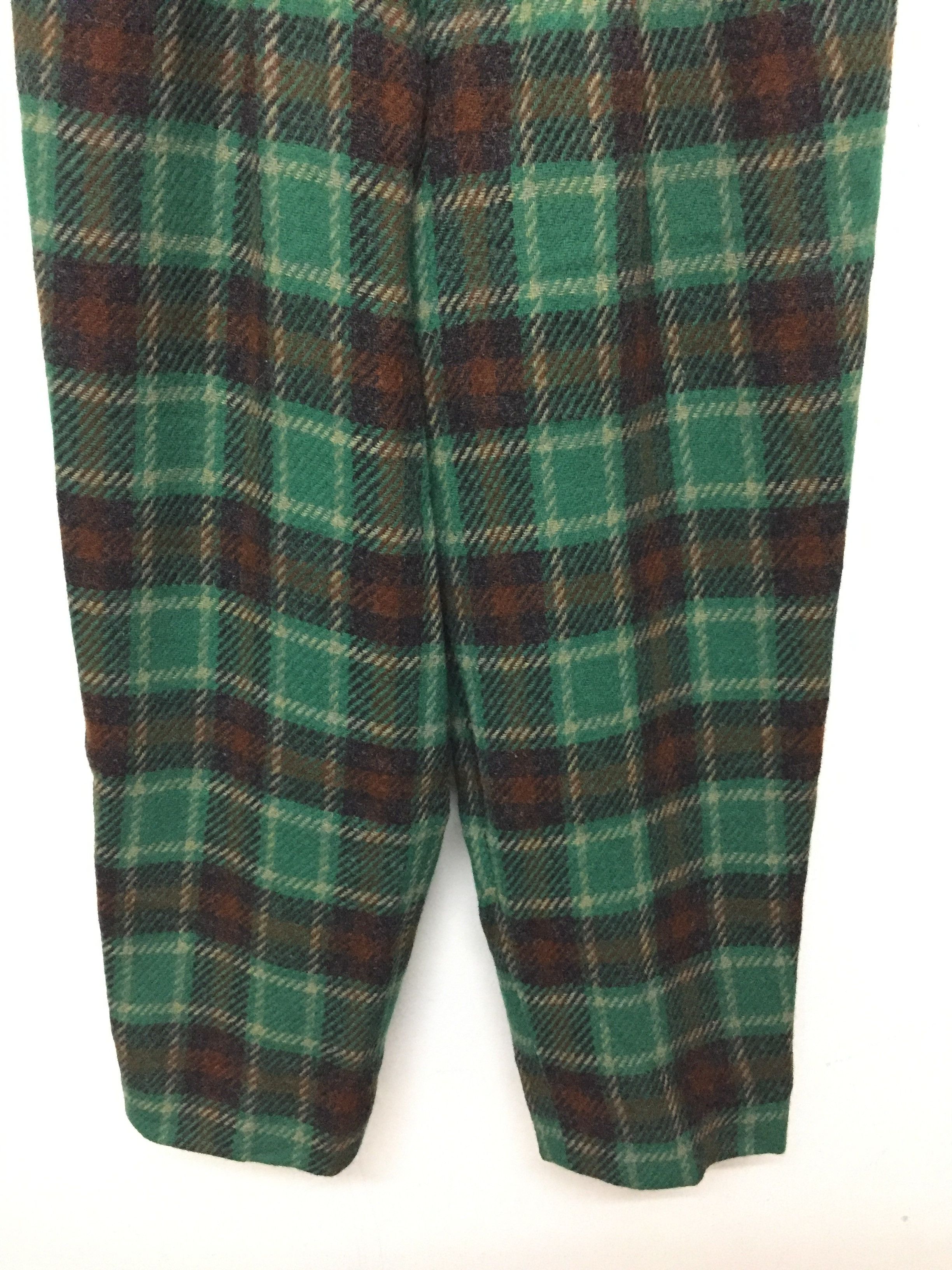 Japanese Brand 🔥1990s LUNA MATTINO 100% wool tartan 4 side pocket baggy Size US 29 - 3 Thumbnail