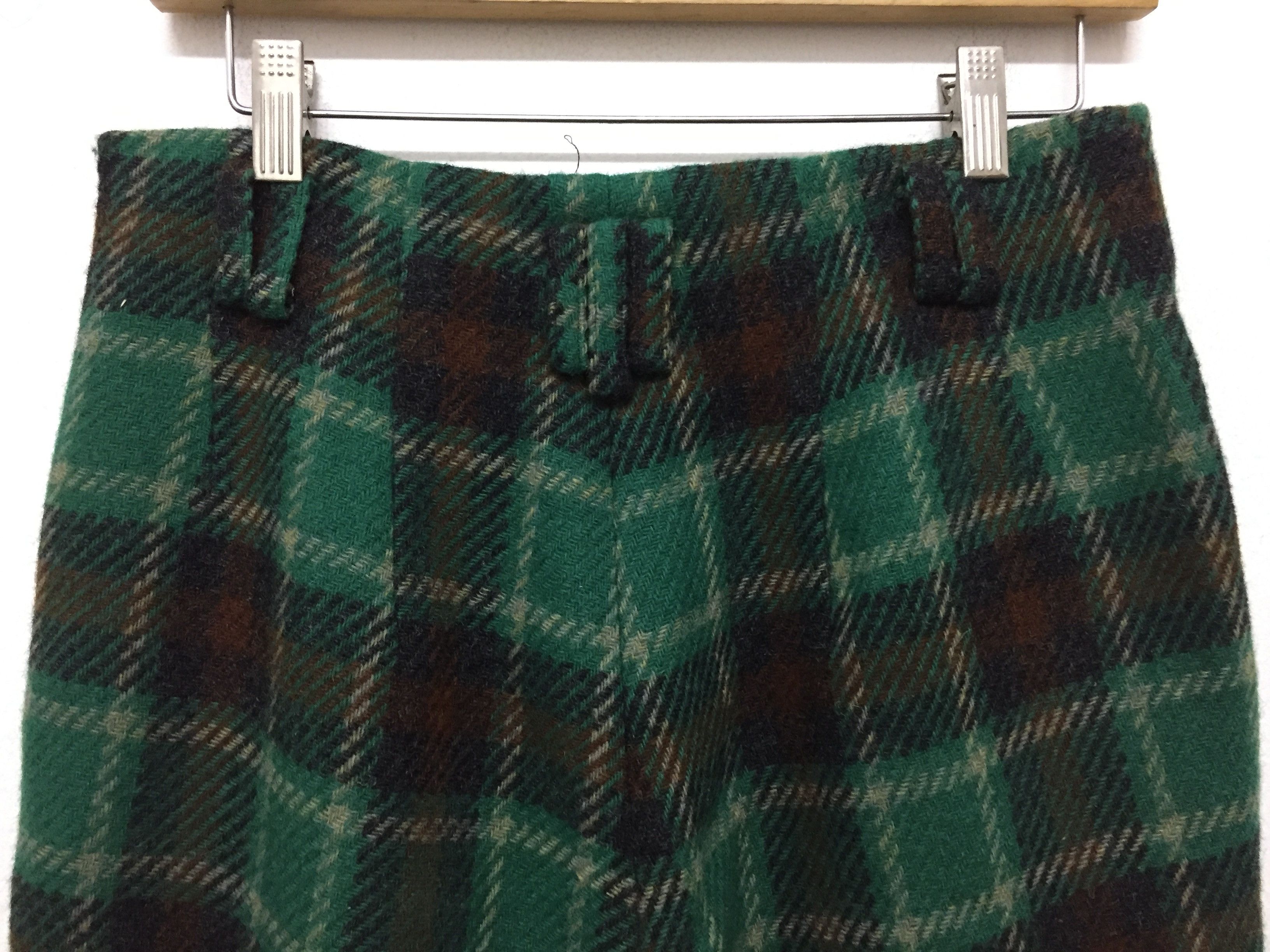 Japanese Brand 🔥1990s LUNA MATTINO 100% wool tartan 4 side pocket baggy Size US 29 - 7 Thumbnail