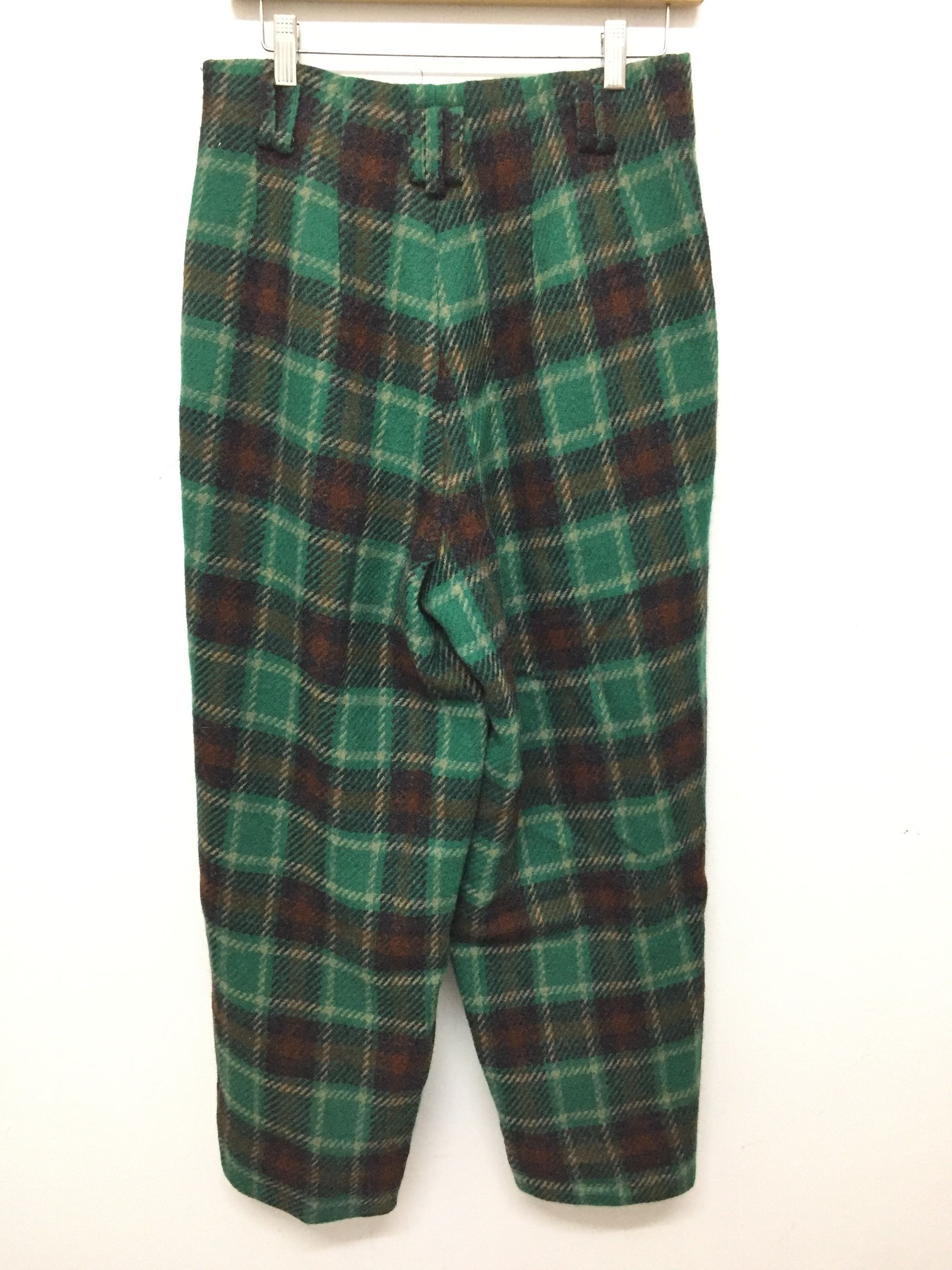 Japanese Brand 🔥1990s LUNA MATTINO 100% wool tartan 4 side pocket baggy Size US 29 - 6 Thumbnail