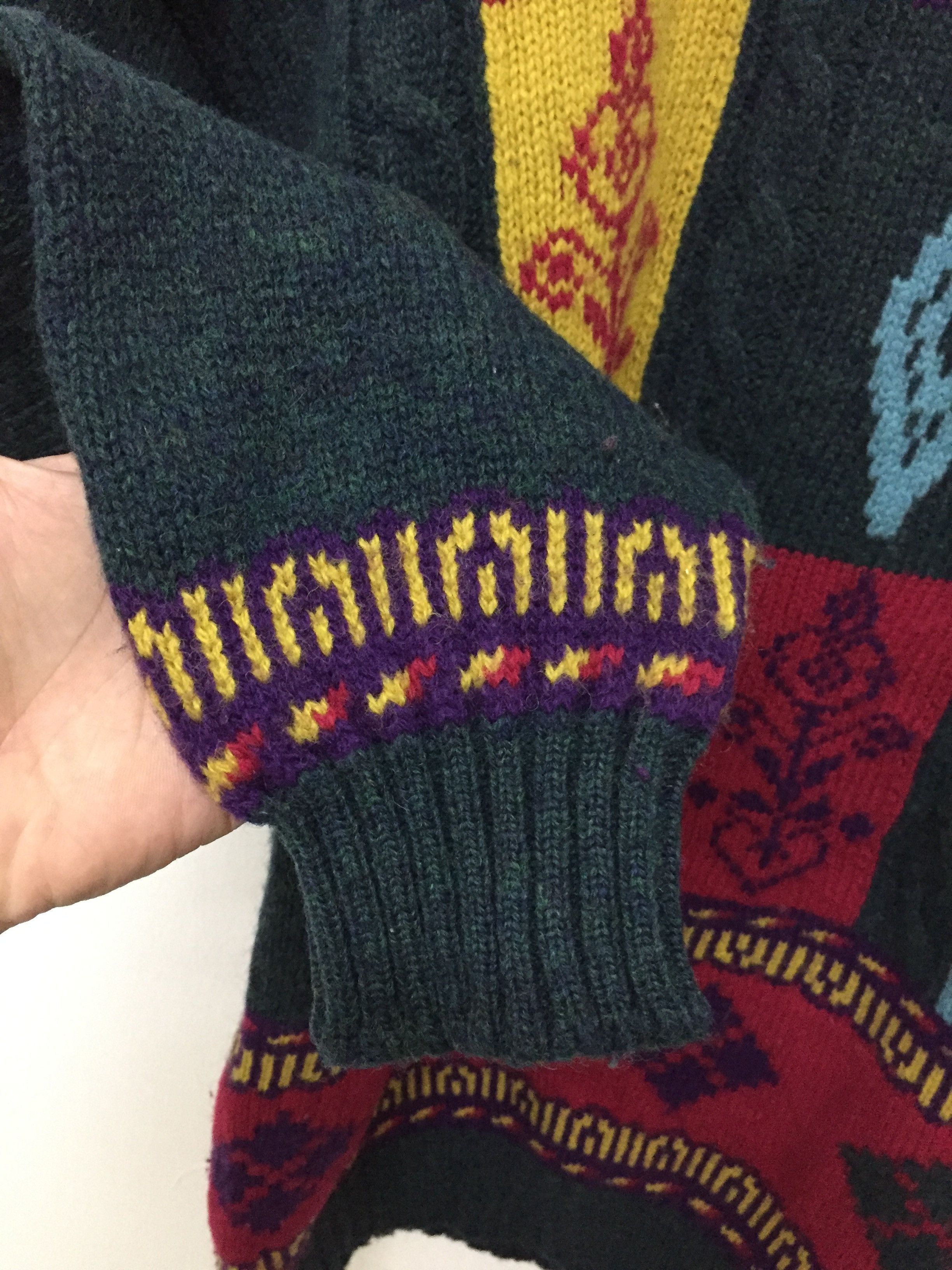 United Colors Of Benetton 90's United colors of benetton embroidered Wool Knitwear Size US L / EU 52-54 / 3 - 5 Thumbnail