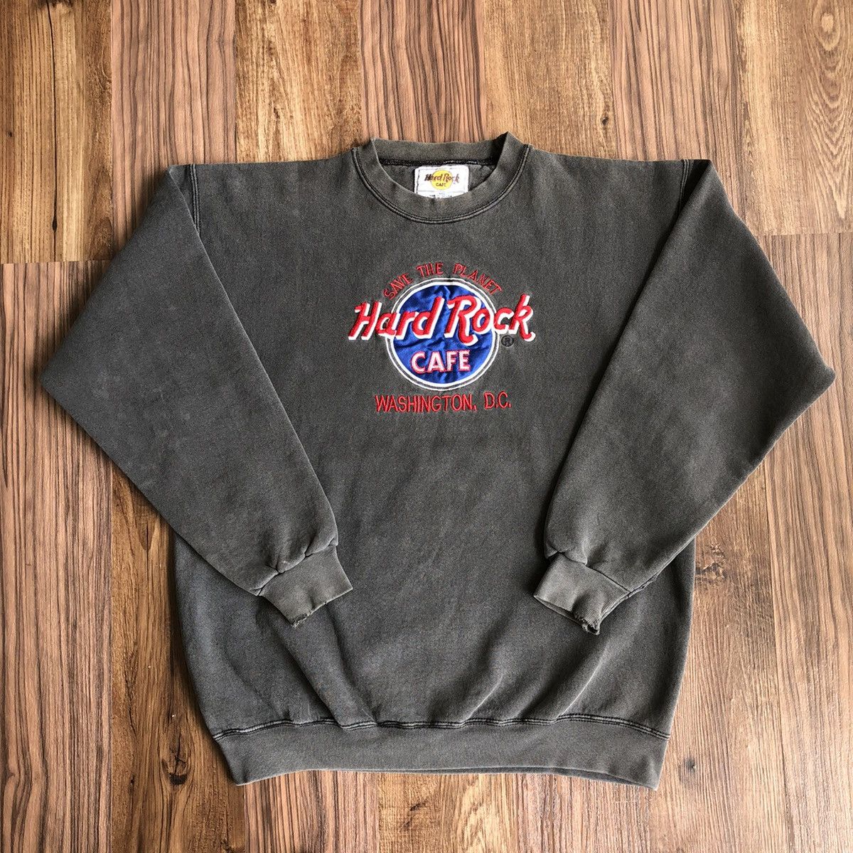 Hard Rock Cafe × Vintage Vintage Distressed Hard Rock Cafe Washington DC Sweatshirt Size US L / EU 52-54 / 3 - 8 Thumbnail