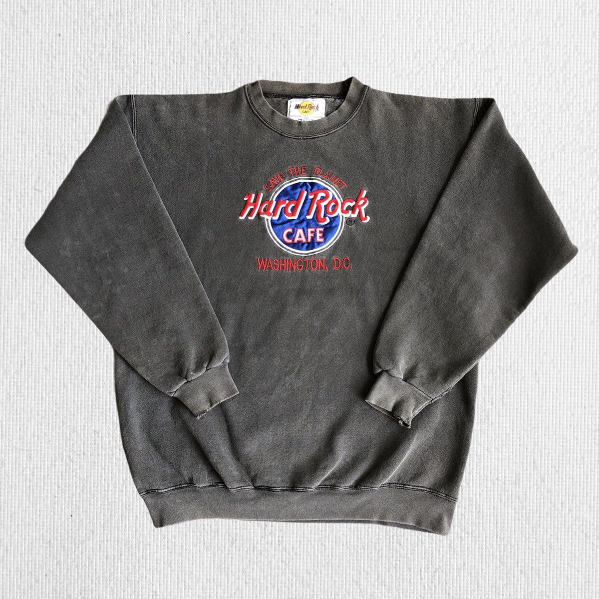 Hard Rock Cafe × Vintage Vintage Distressed Hard Rock Cafe Washington DC Sweatshirt Size US L / EU 52-54 / 3 - 1 Thumbnail