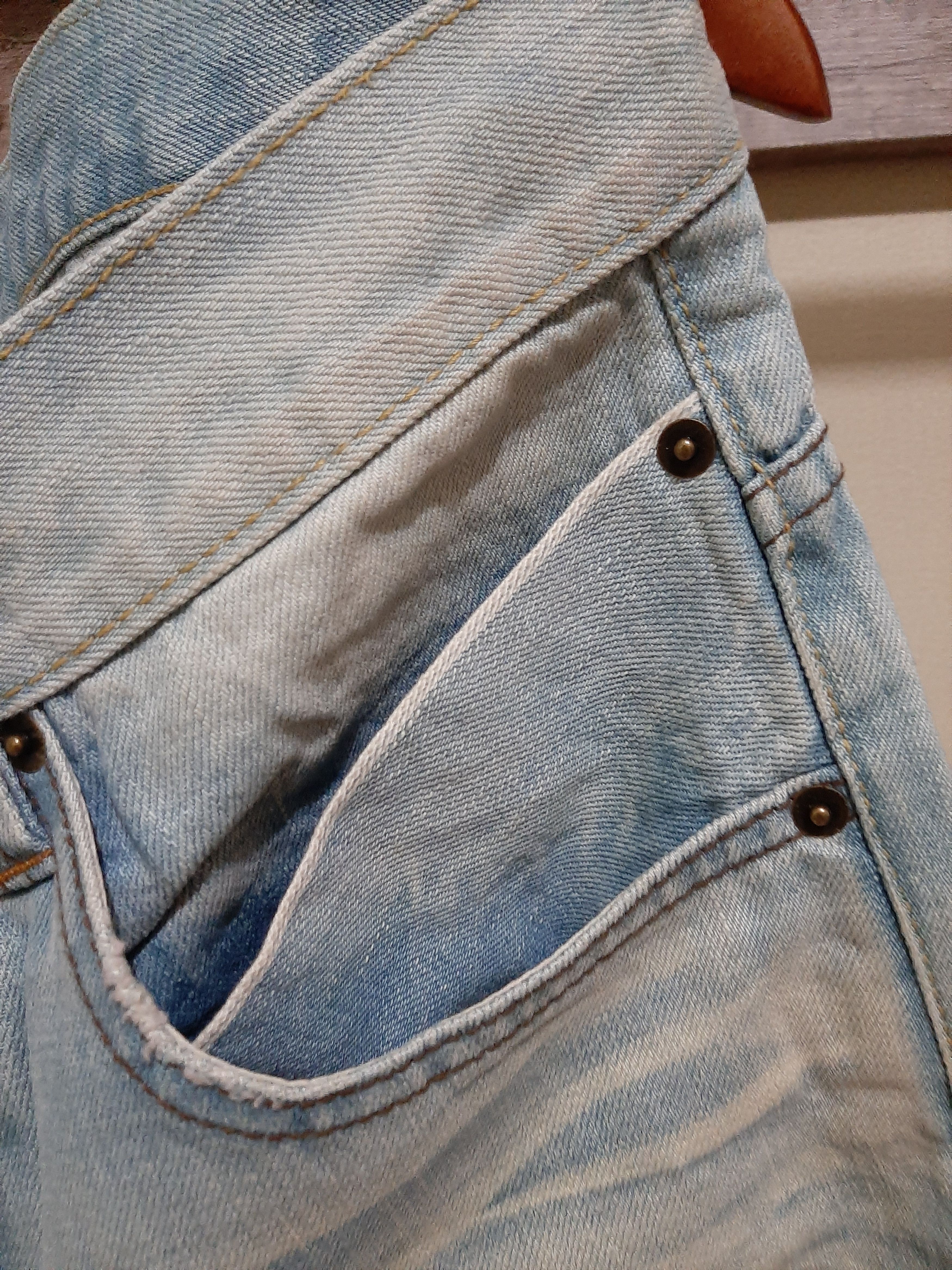 Japan Blue JAPAN BLUE LOT JB1001 SELVEDGE DISTRESSED LIGHT BLUE WASH Size US 32 / EU 48 - 6 Thumbnail