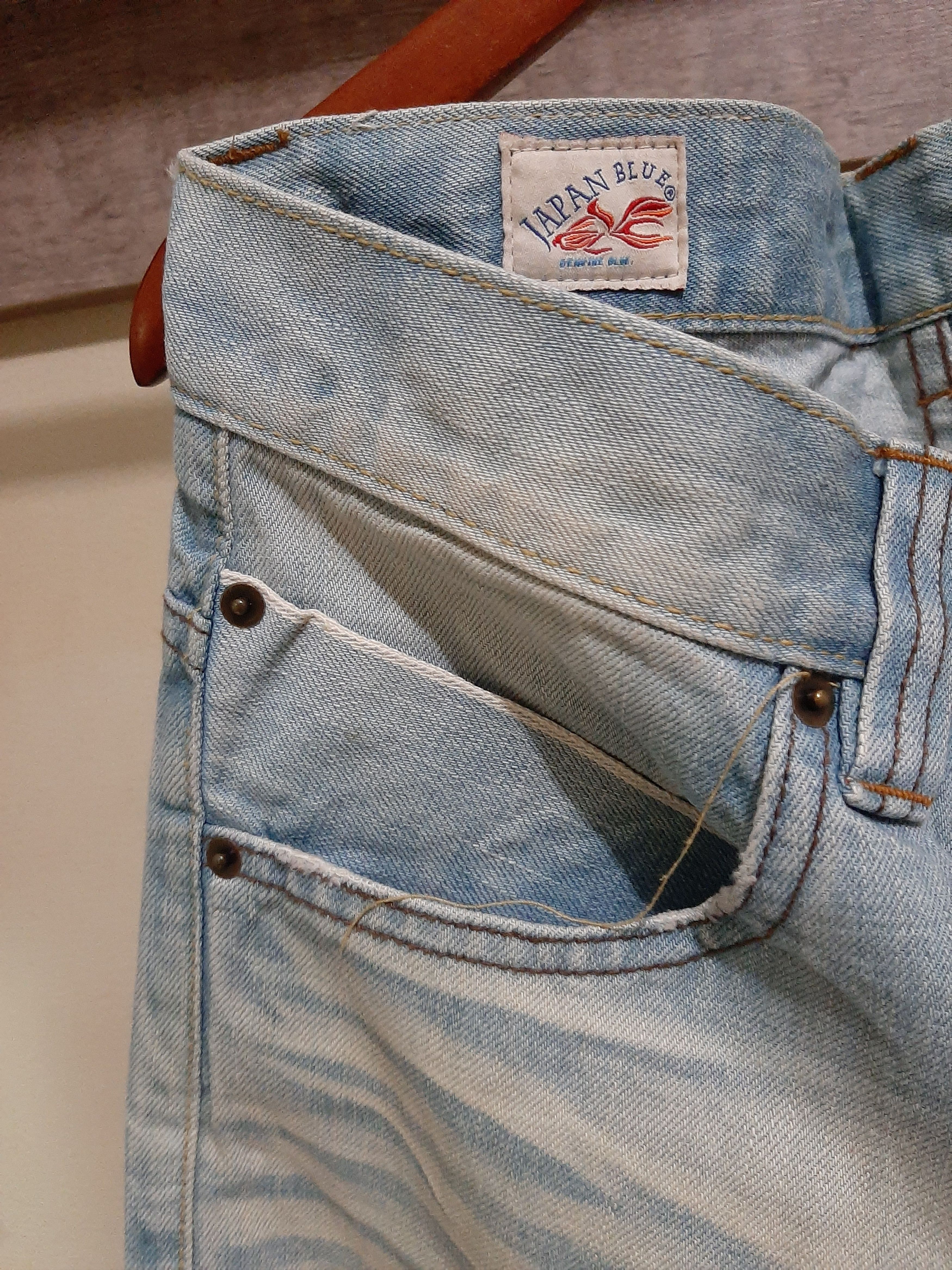 Japan Blue JAPAN BLUE LOT JB1001 SELVEDGE DISTRESSED LIGHT BLUE WASH Size US 32 / EU 48 - 5 Thumbnail