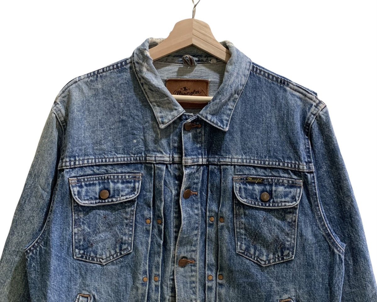 Wrangler Vintage Wrangler Distressed Trucker Denim Jacket Size US S / EU 44-46 / 1 - 4 Thumbnail