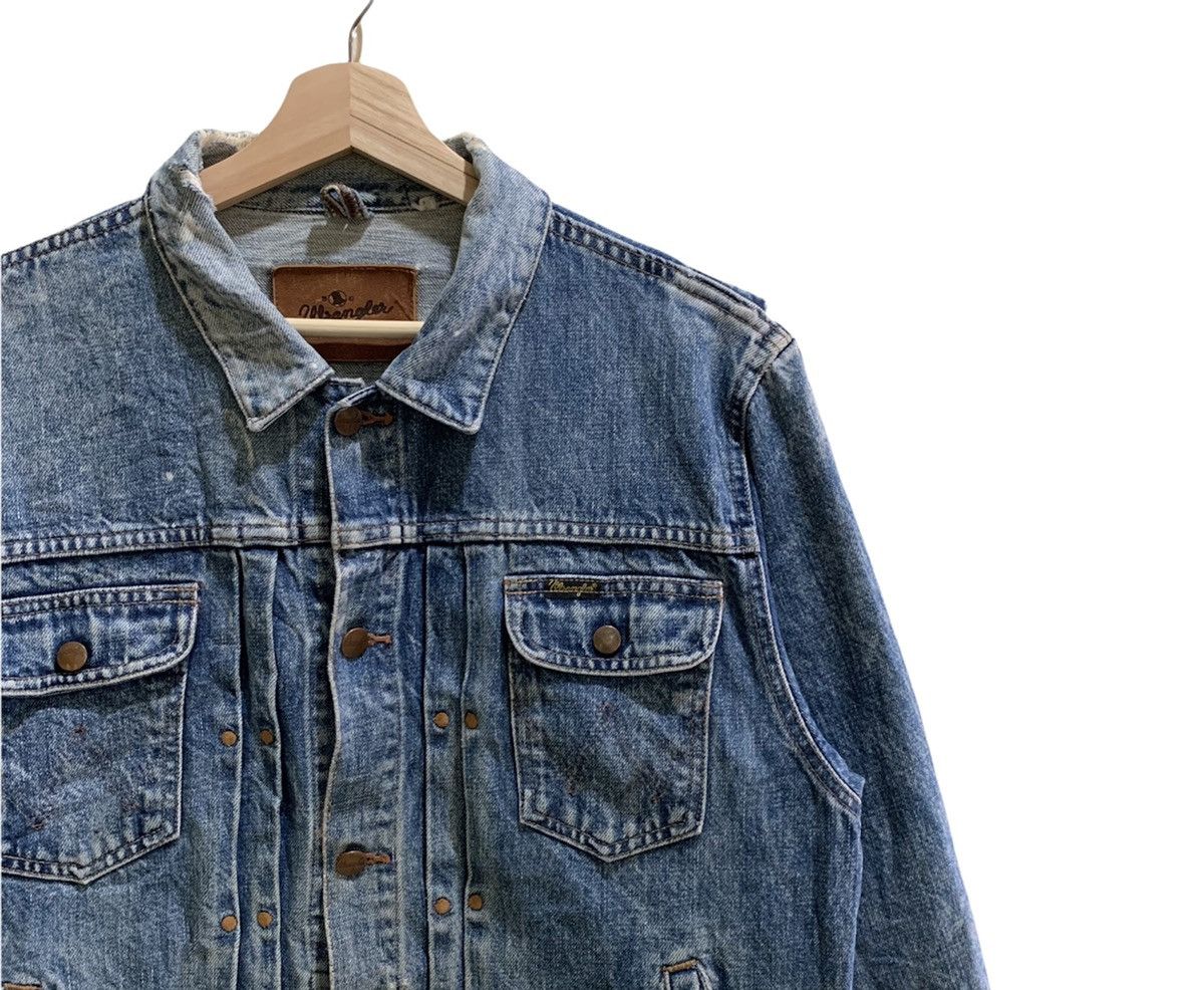 Wrangler Vintage Wrangler Distressed Trucker Denim Jacket Size US S / EU 44-46 / 1 - 3 Thumbnail