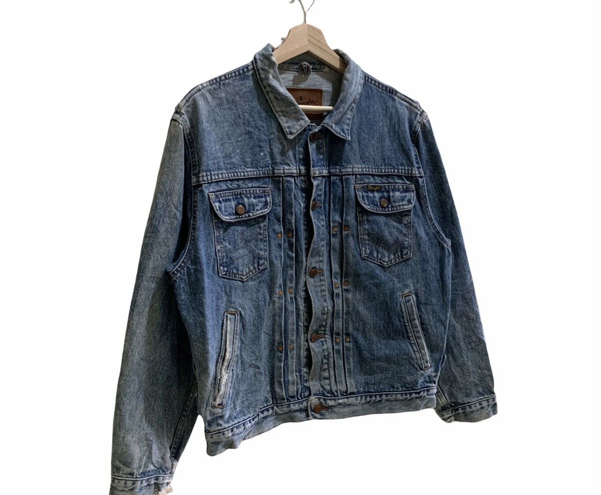 Wrangler Vintage Wrangler Distressed Trucker Denim Jacket Size US S / EU 44-46 / 1 - 2 Thumbnail