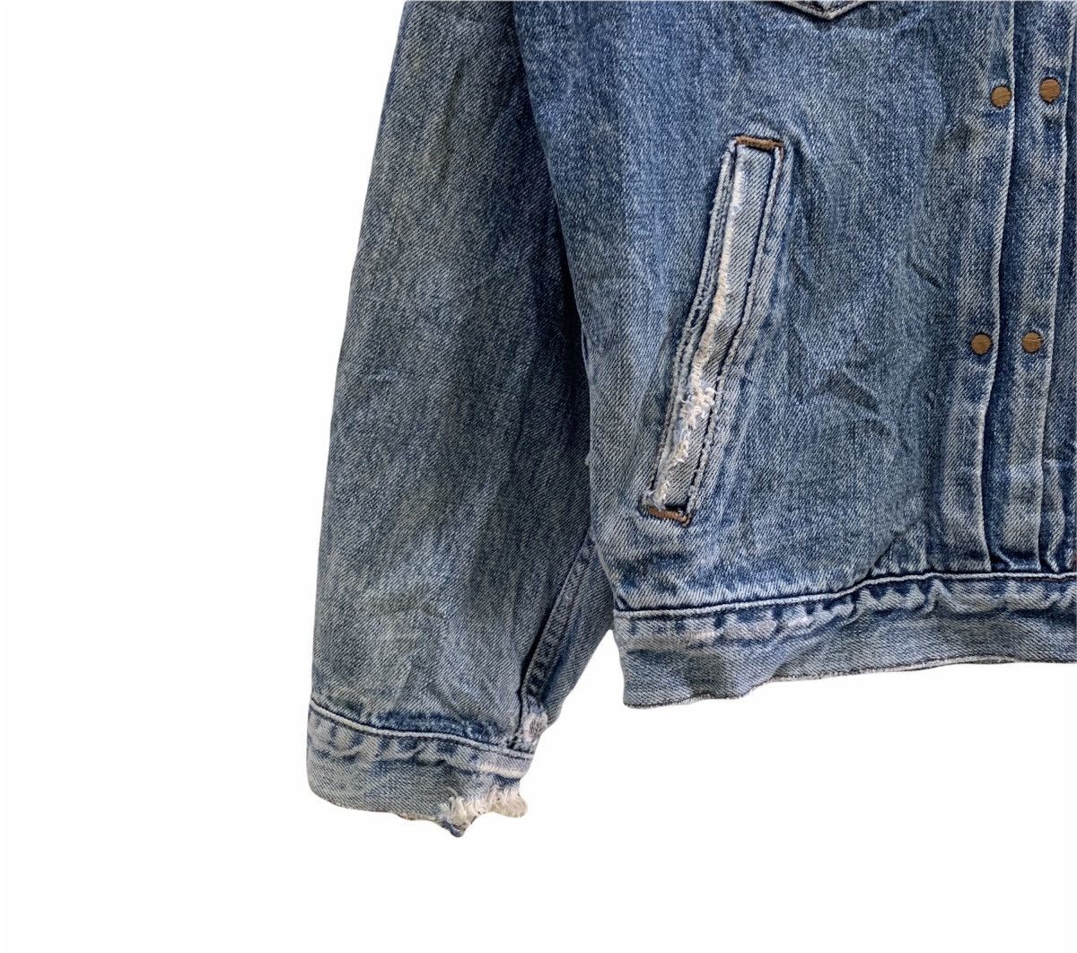 Wrangler Vintage Wrangler Distressed Trucker Denim Jacket Size US S / EU 44-46 / 1 - 5 Thumbnail