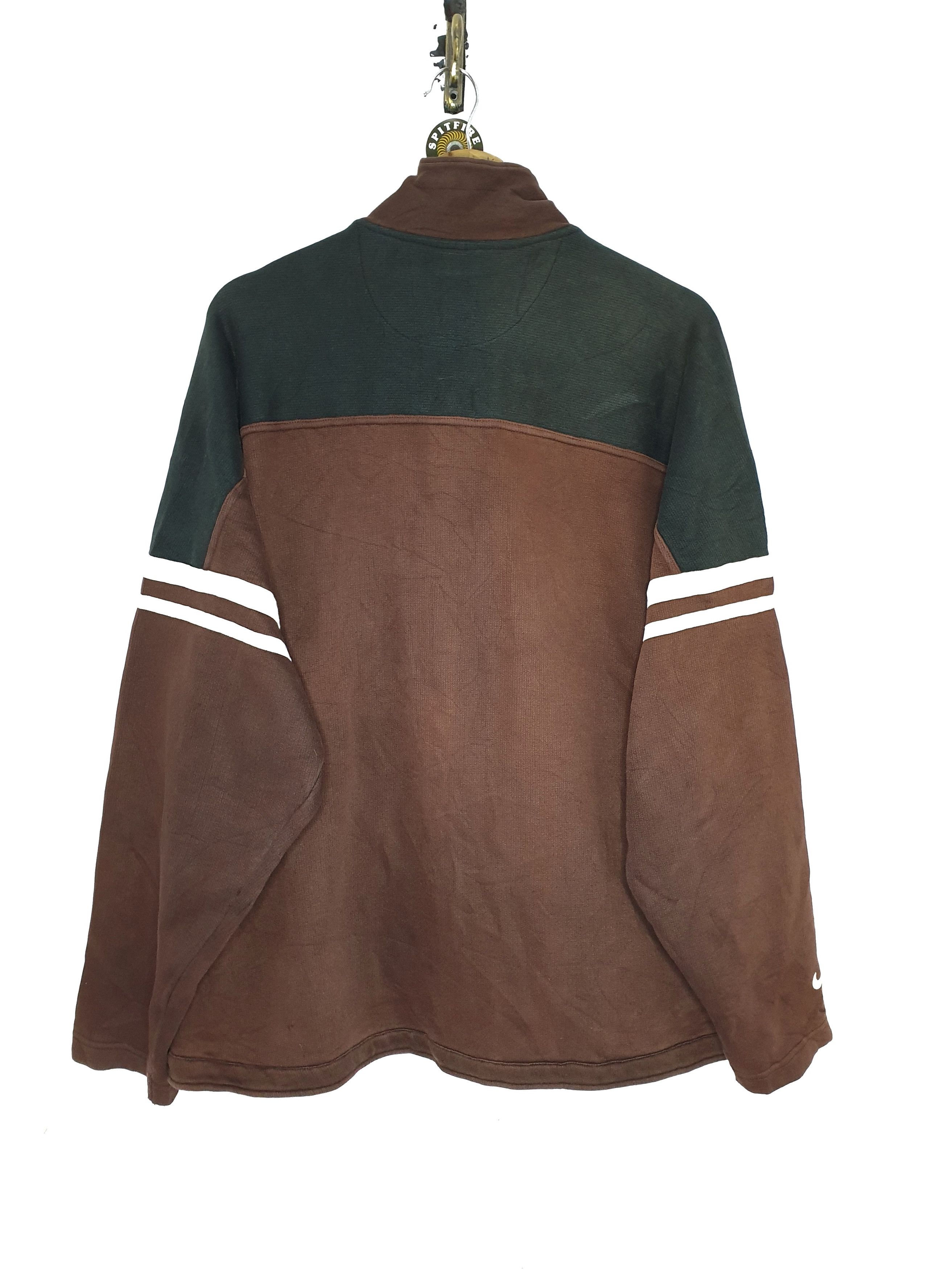 Nike × Vintage Nike Full Zip Sweater Brown Size US L / EU 52-54 / 3 - 2 Thumbnail