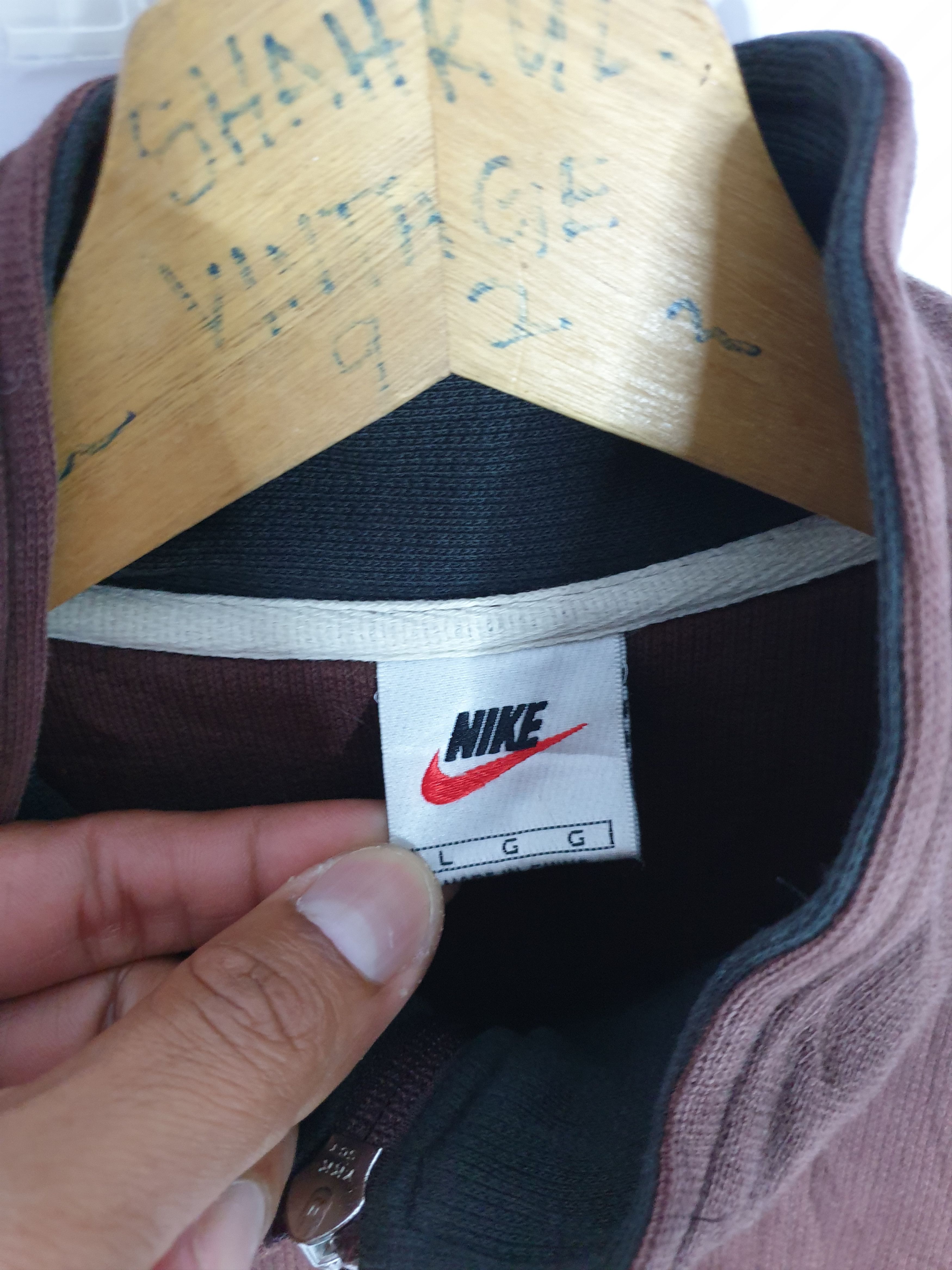 Nike × Vintage Nike Full Zip Sweater Brown Size US L / EU 52-54 / 3 - 9 Thumbnail