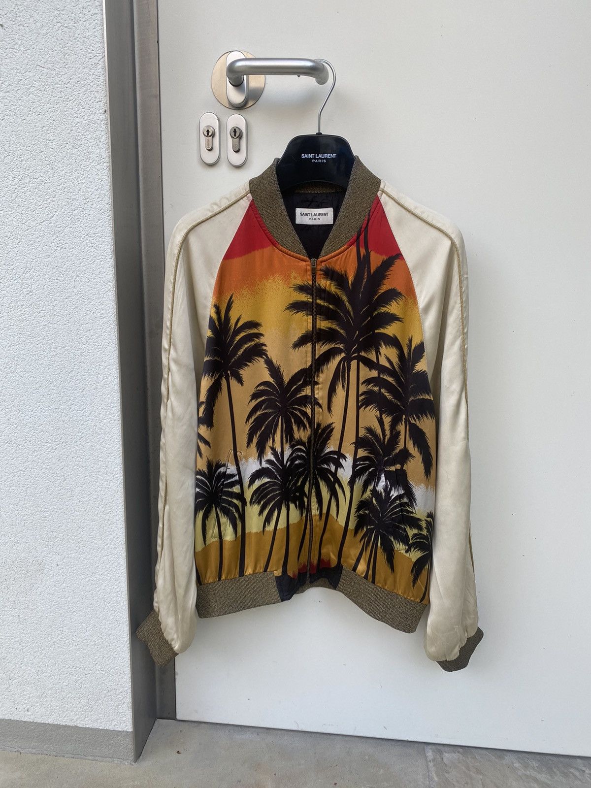 Hedi Slimane × Saint Laurent Paris SS16 Palm Tree Sukajan souvenir