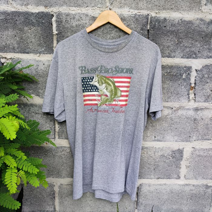 Bass Pro Shops Bass Pro Shops Fishing Fish Patriotic American Flag T ...