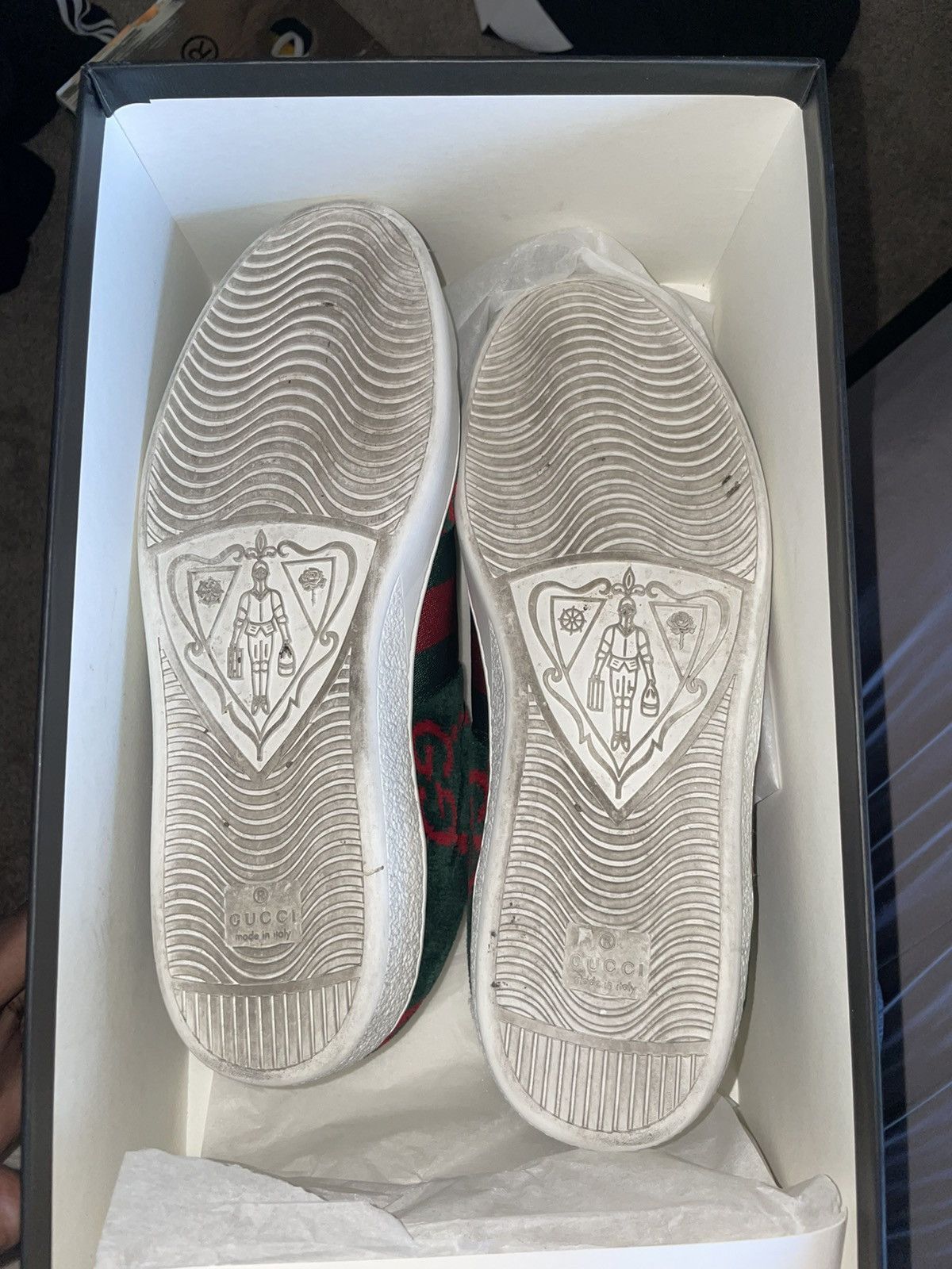 Gucci Green Velvet GG Sneakers Size US 8 / EU 41 - 8 Thumbnail