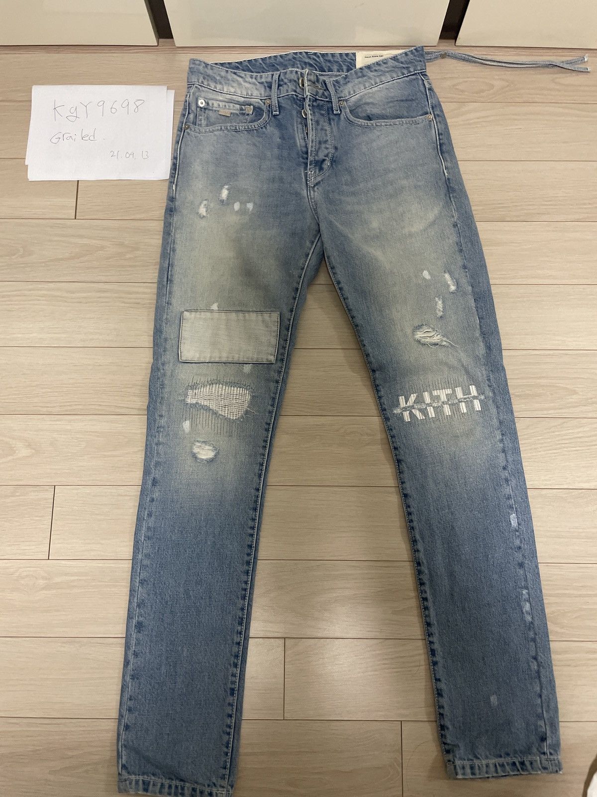 Kith KITH VARICK LETTER DENIM - HOSU 2.0 WASH 34 Size US 28 / EU 44 - 2 Thumbnail