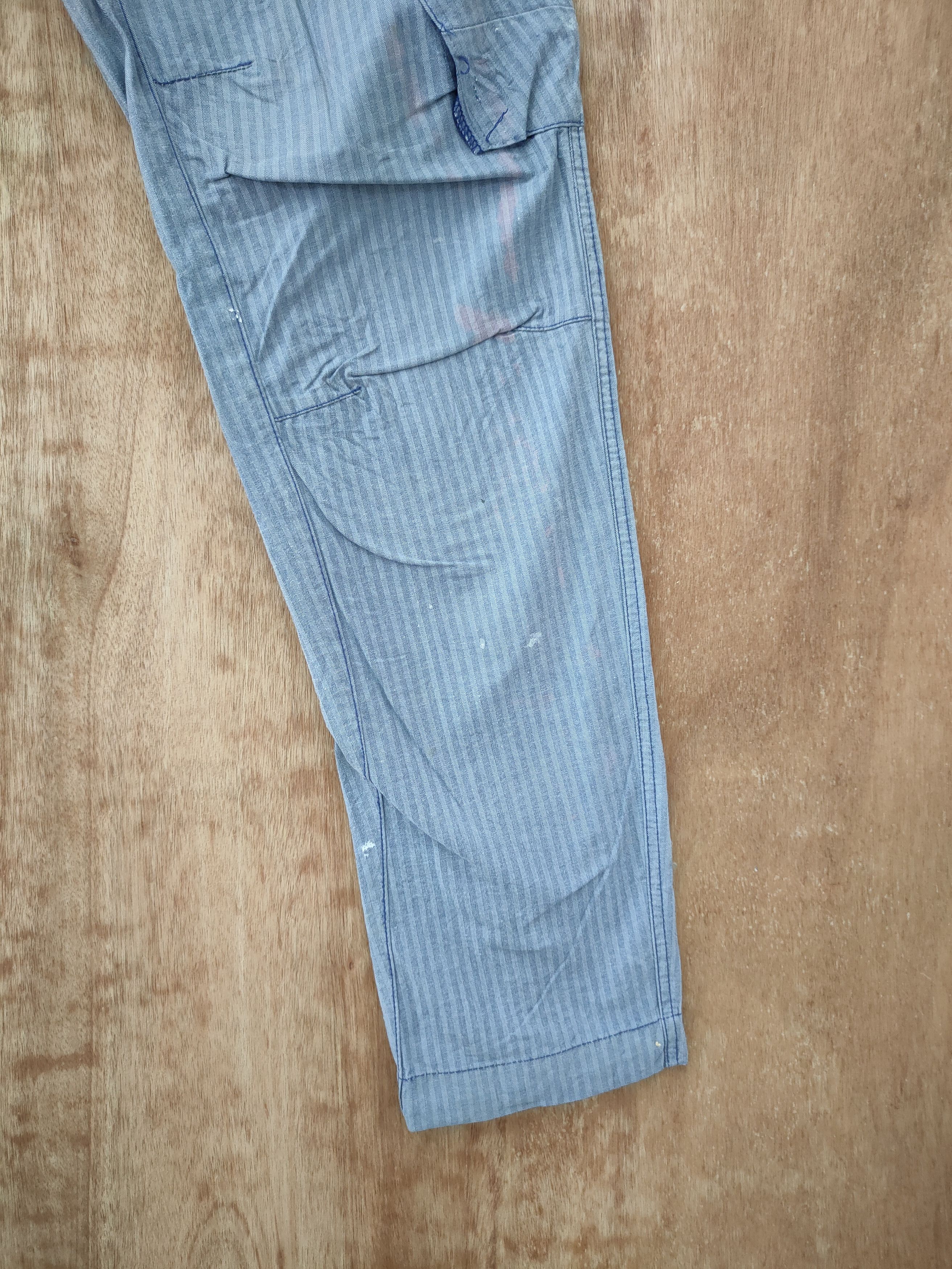 Japanese Brand DLL Genba Xebec stripe dirty paint cargo pants #46-229T Size US 30 / EU 46 - 3 Thumbnail