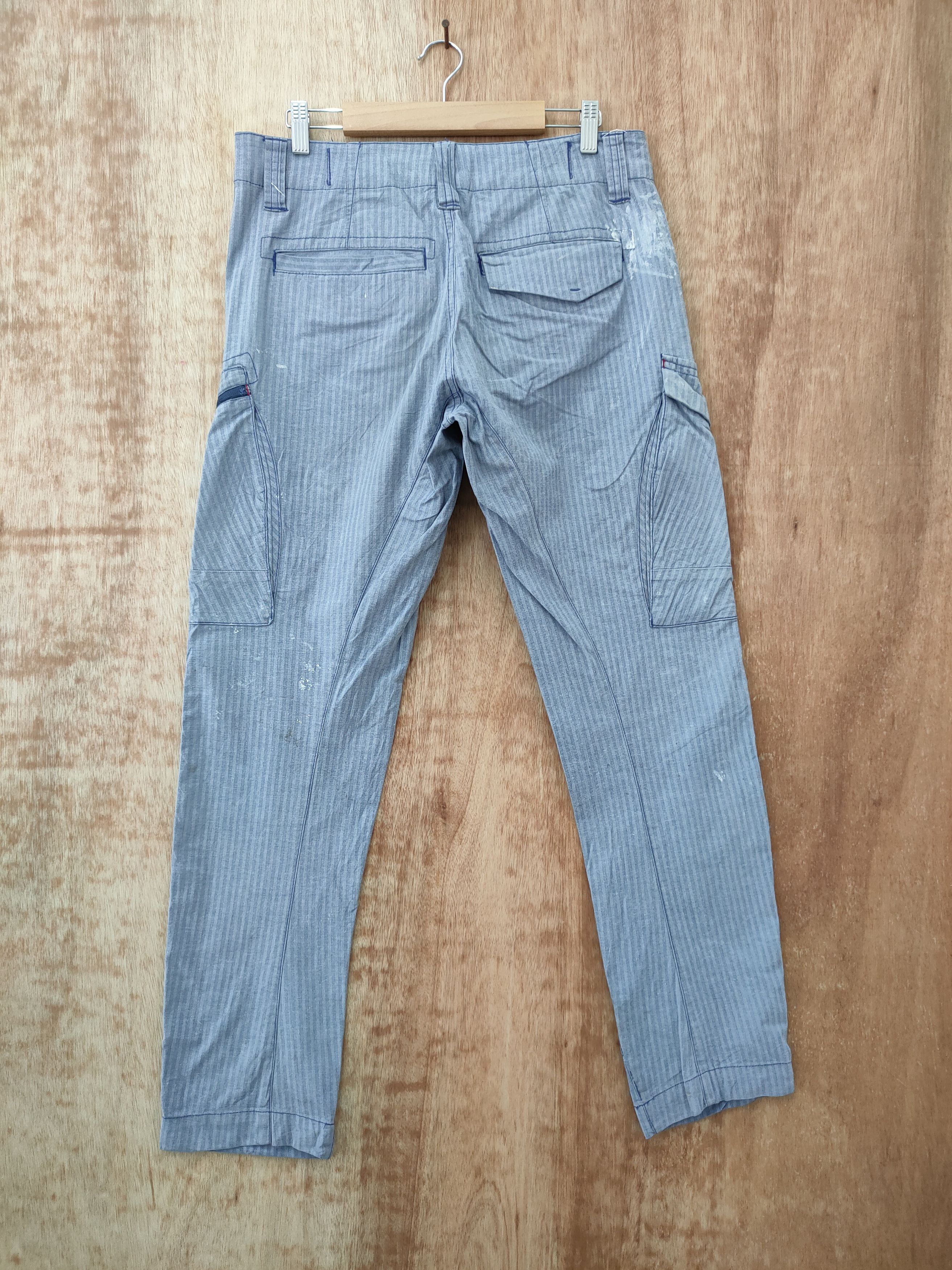 Japanese Brand DLL Genba Xebec stripe dirty paint cargo pants #46-229T Size US 30 / EU 46 - 8 Thumbnail