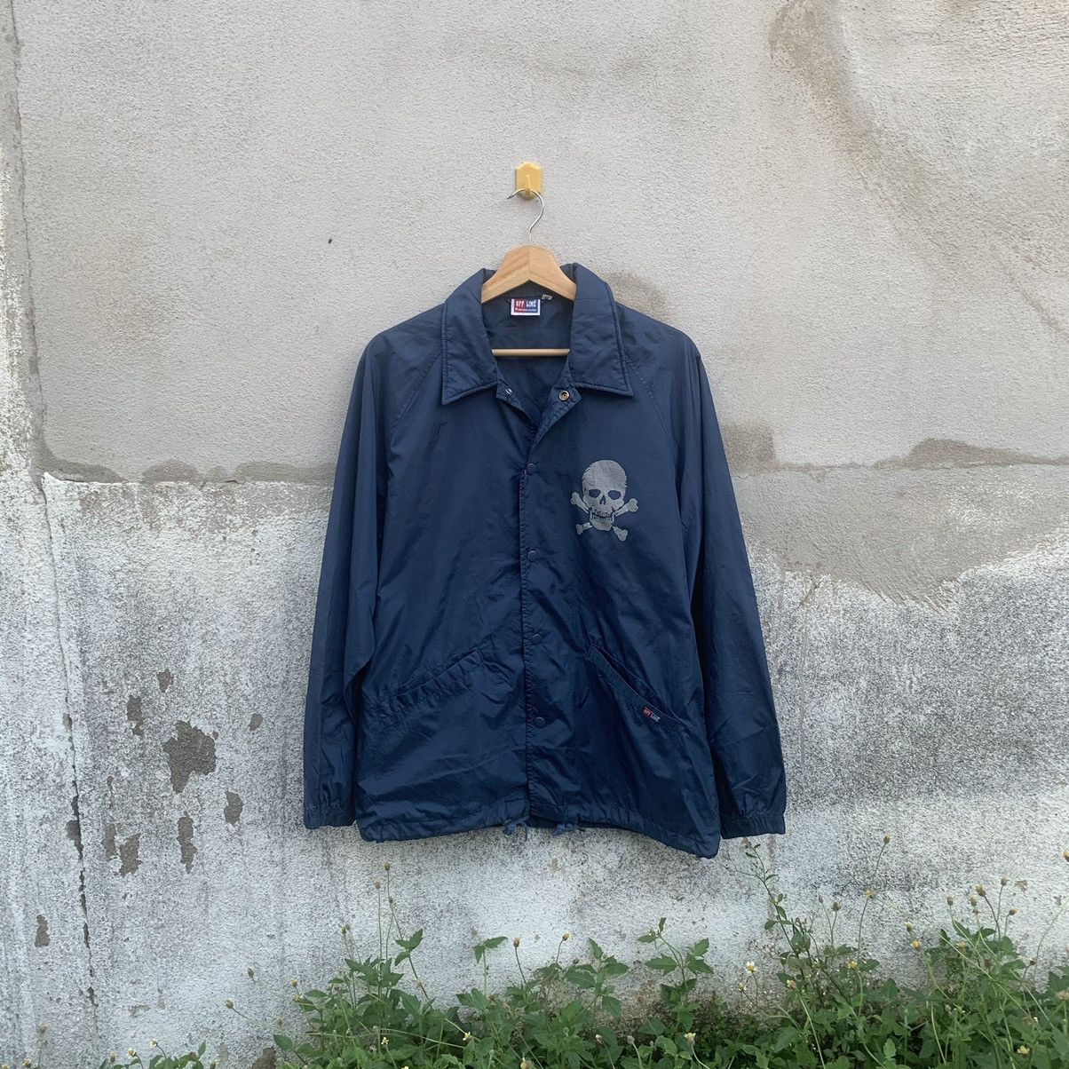 Japanese Brand CYBER WEEK💥Japanese Off Line Skull Button Ups Nylon Jacket Size US L / EU 52-54 / 3 - 2 Thumbnail