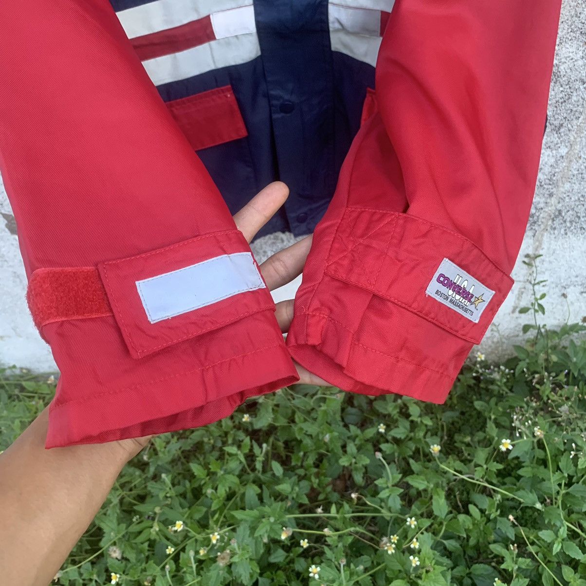 Converse 🍁 SEND OFFERS 🍁 Tri-Tone CONVERSE Hooded Polyester Jacket Size US L / EU 52-54 / 3 - 7 Thumbnail