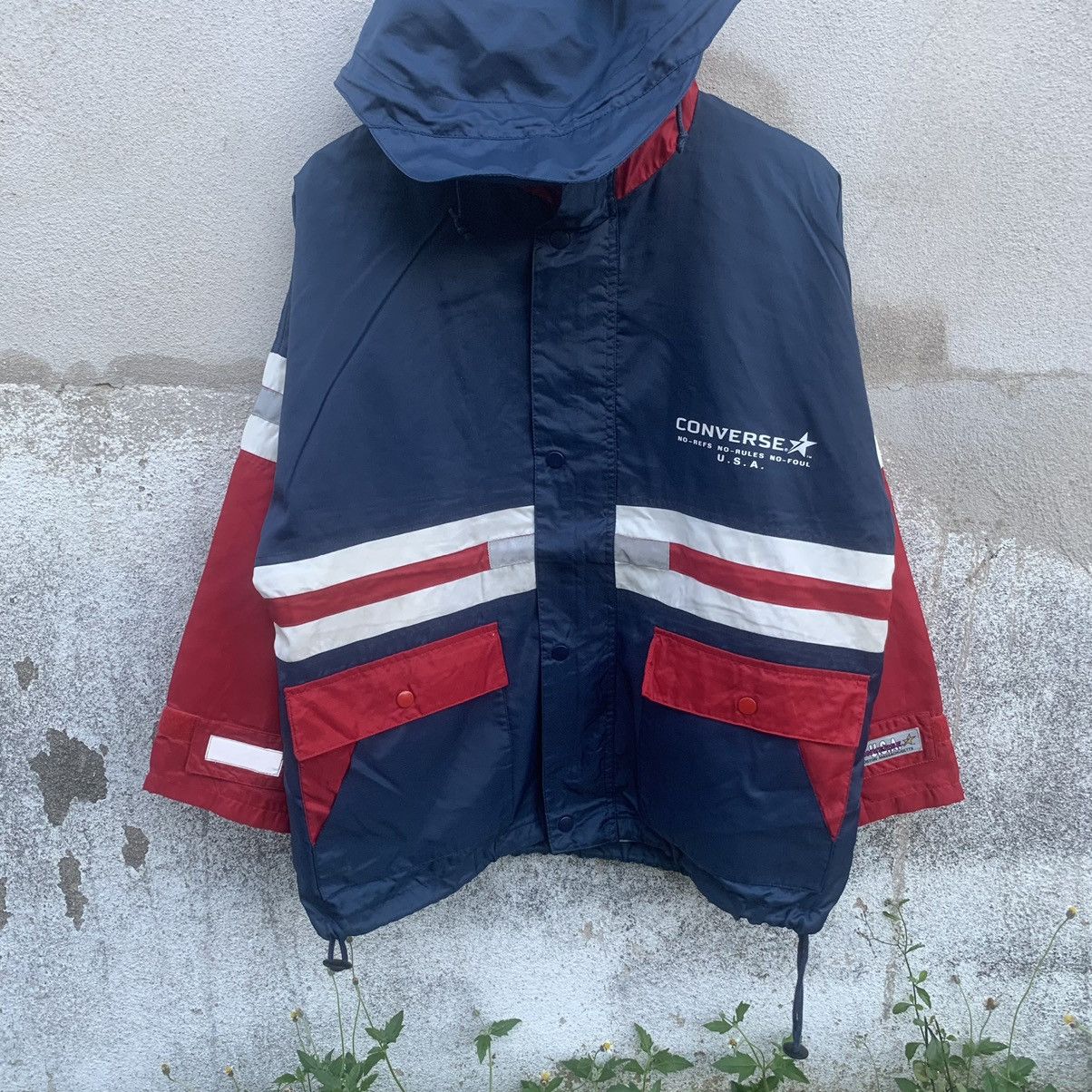 Converse 🍁 SEND OFFERS 🍁 Tri-Tone CONVERSE Hooded Polyester Jacket Size US L / EU 52-54 / 3 - 2 Thumbnail