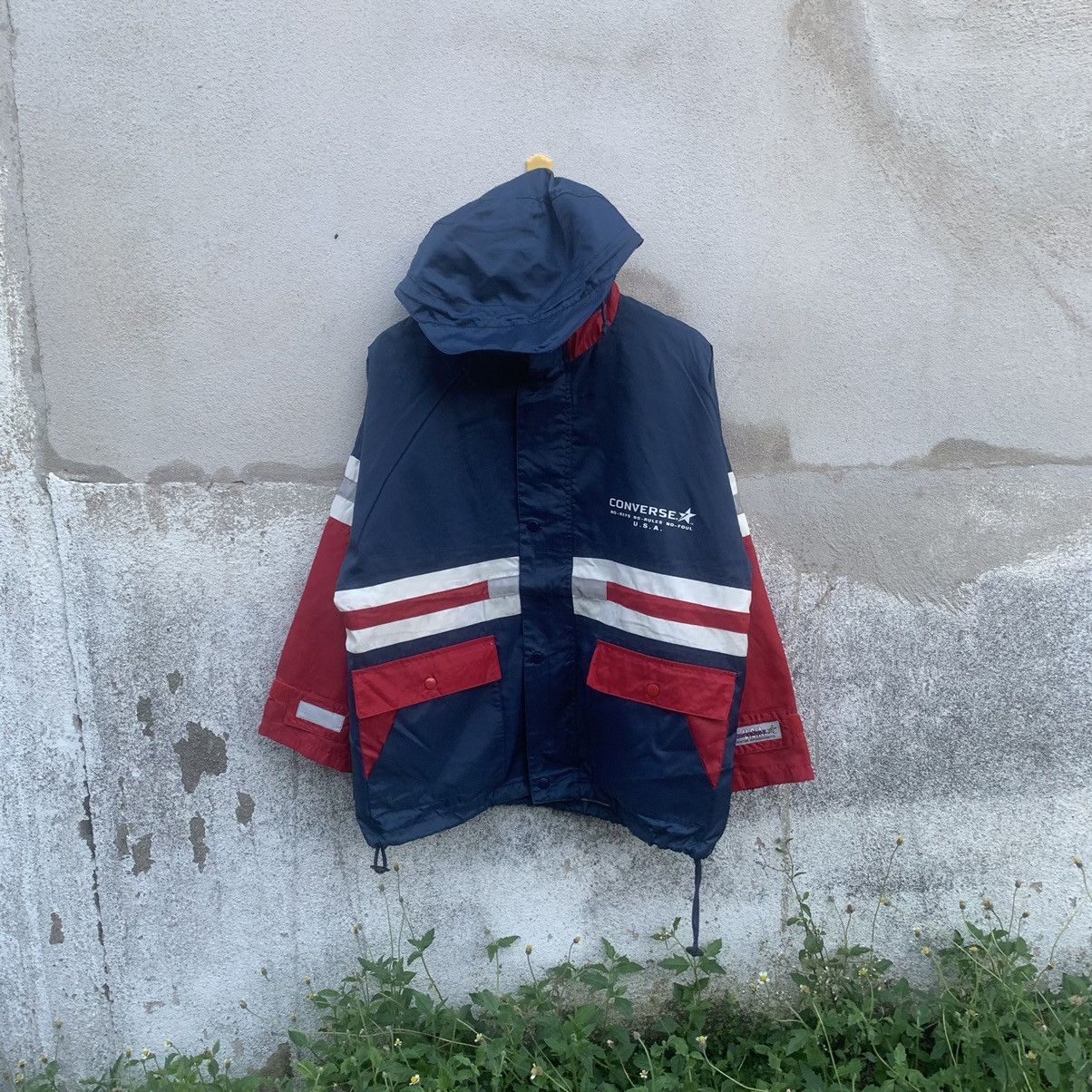 Converse 🍁 SEND OFFERS 🍁 Tri-Tone CONVERSE Hooded Polyester Jacket Size US L / EU 52-54 / 3 - 1 Thumbnail