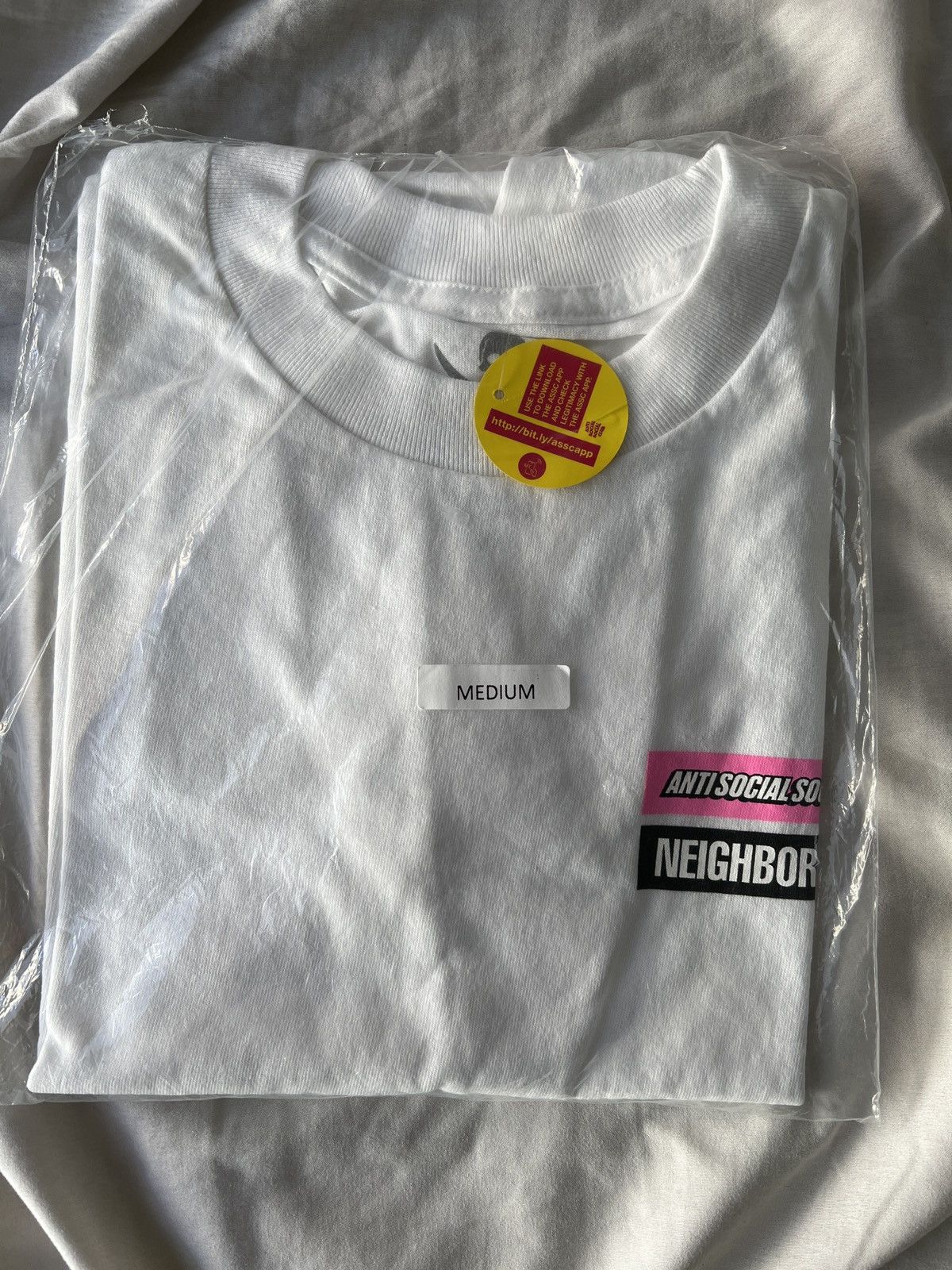 即納★ANTI SOCIAL SOCIAL CLUB EIGHBORHOOD STUCK ON YOU TEE ASSC x Neighborhood Stuck On You Tee - White