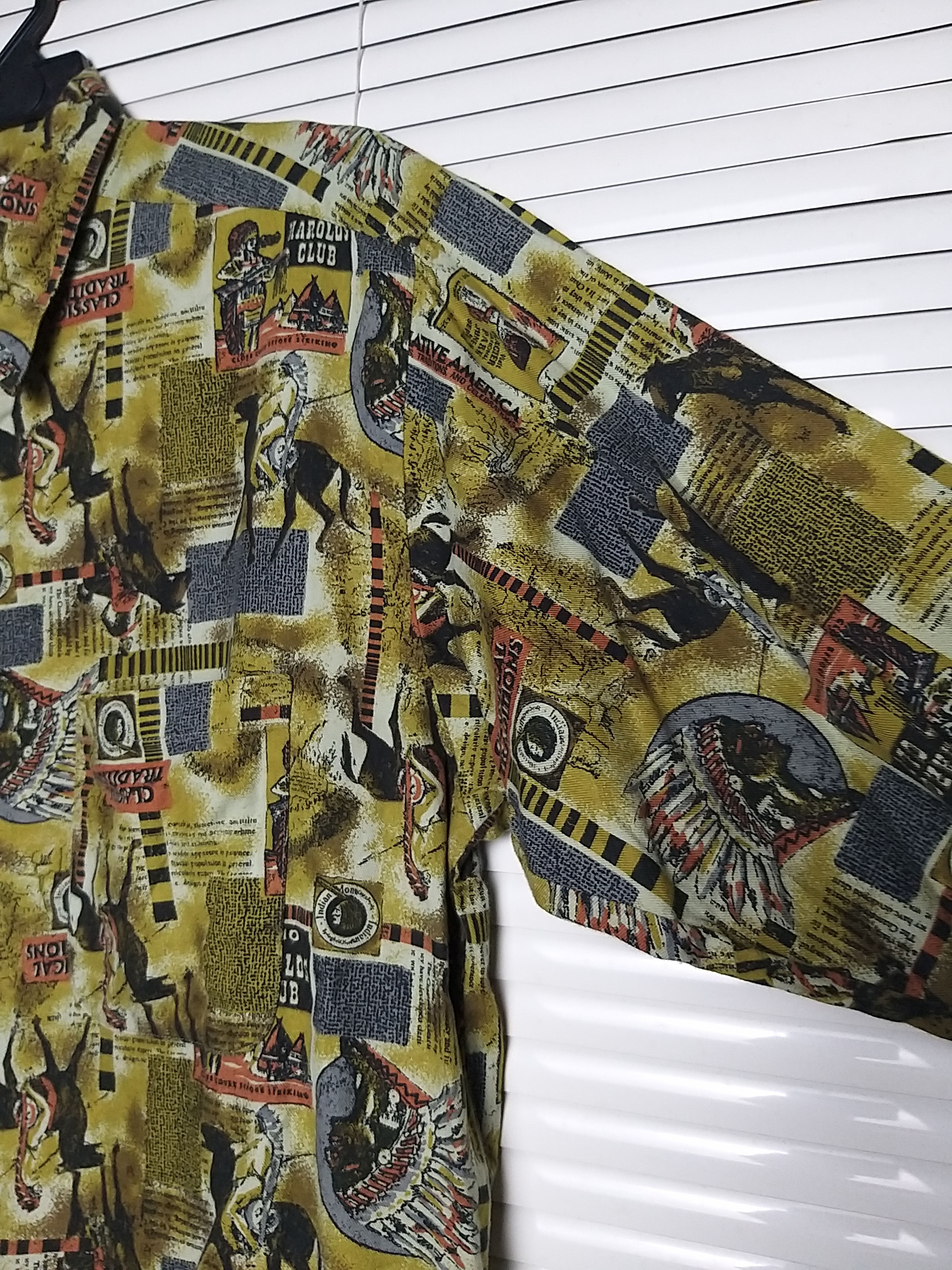 Japanese Brand VINTAGE VOIX D HOMME "AMERICAN NATIVE" BUTTON UPS SHIRT Size US XL / EU 56 / 4 - 5 Thumbnail