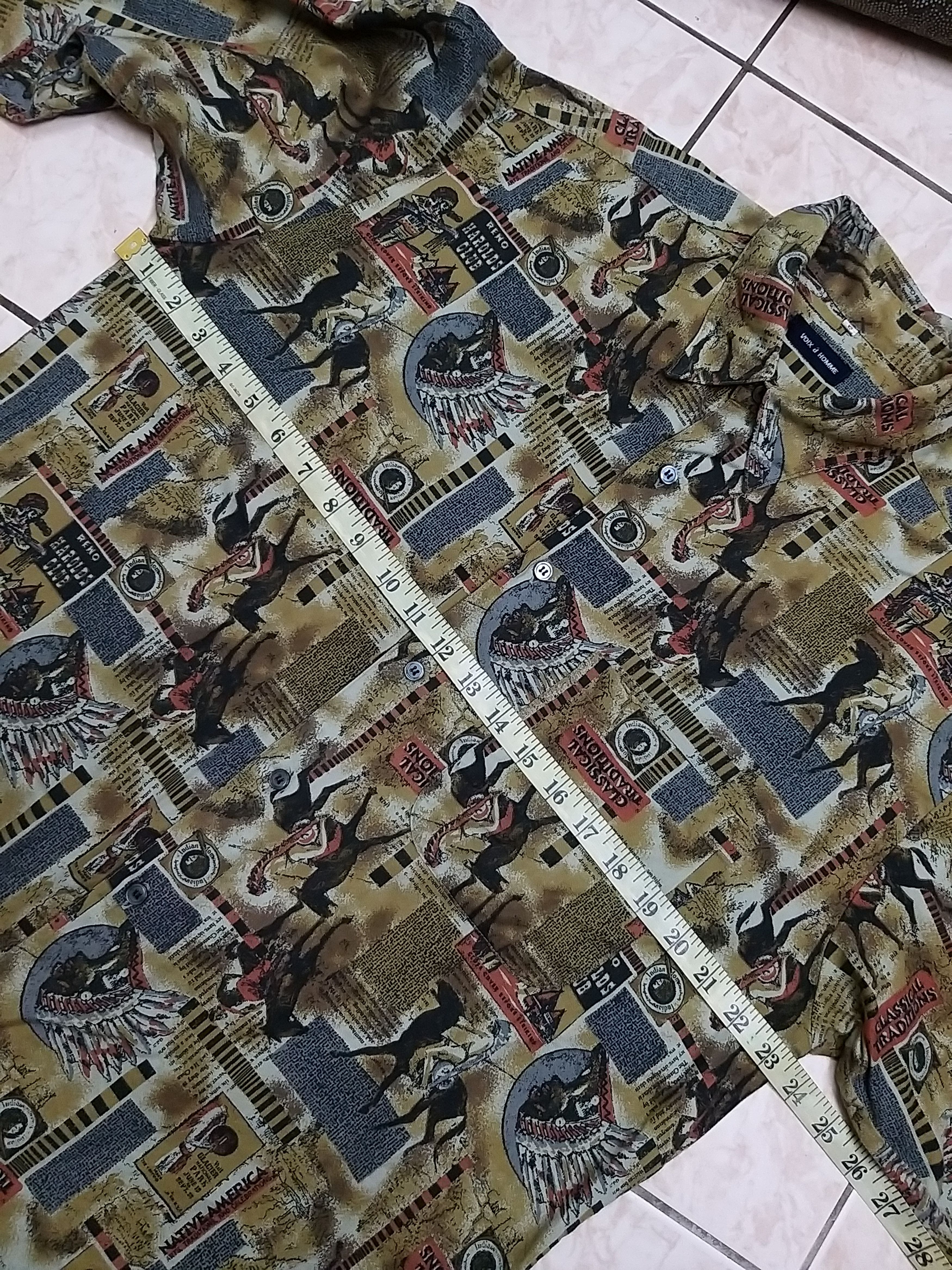 Japanese Brand VINTAGE VOIX D HOMME "AMERICAN NATIVE" BUTTON UPS SHIRT Size US XL / EU 56 / 4 - 9 Thumbnail