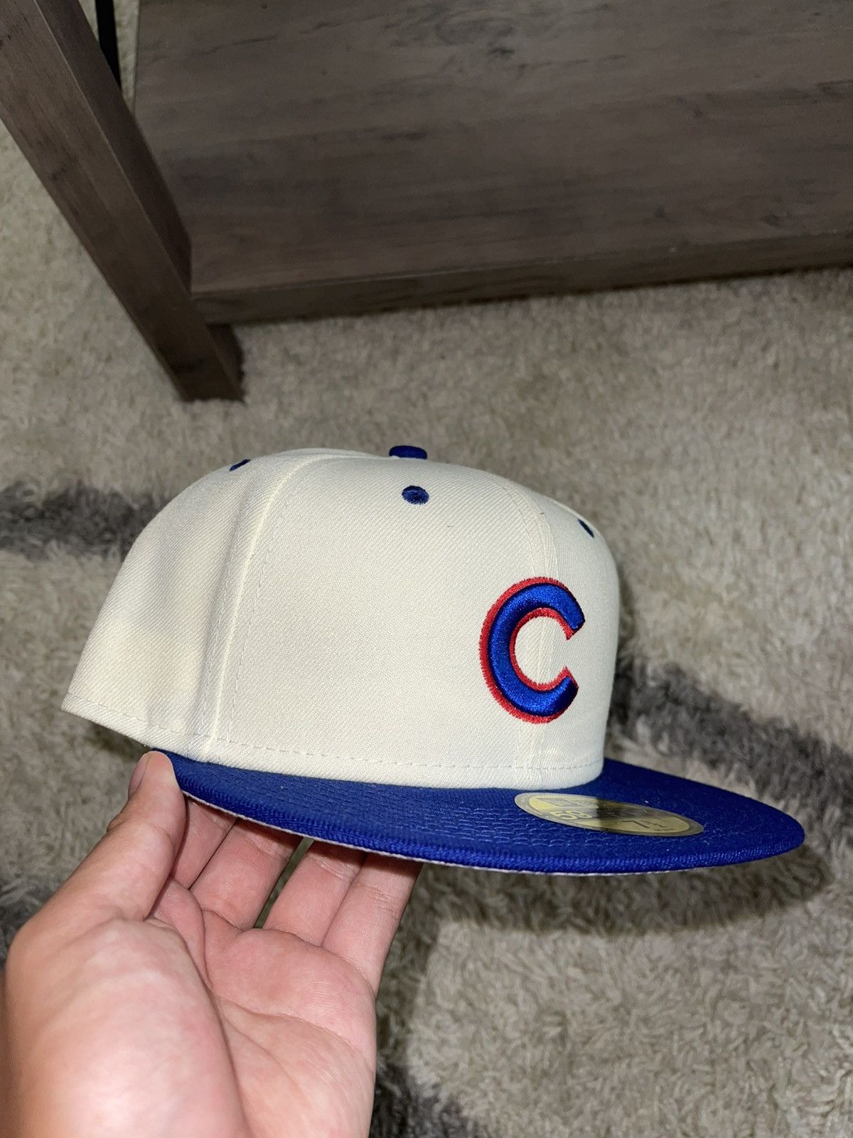 Not Hat Club Chicago Cubs Cubbie 2 Tone Exclusive 7 1/4 Off White Black  Green UV