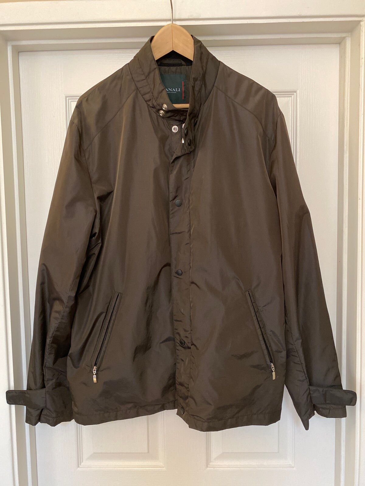 Canali Canali Light Rain and Wind Tech Zip Up Jacket Made in Italy ...
