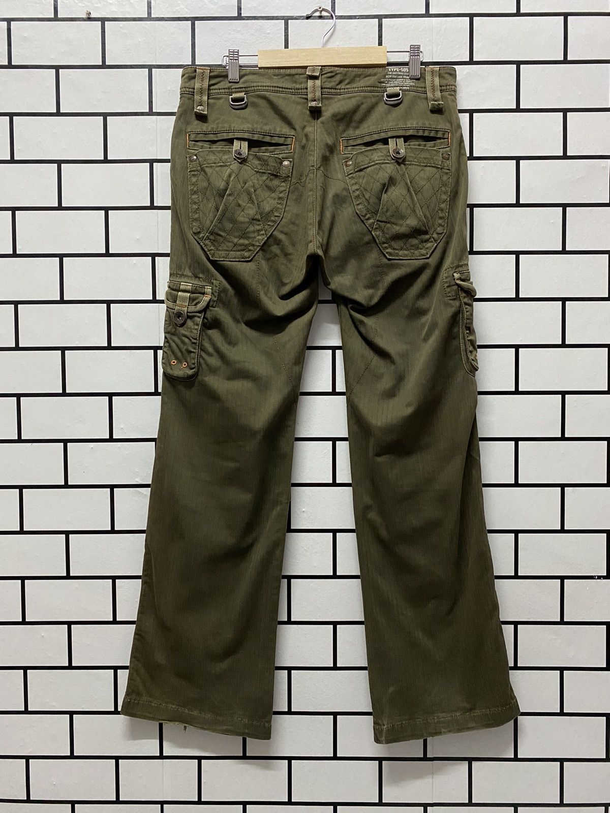 Edwin Vintage Edwin Japan Cargo Pants Combat Tactical flared Size US 33 - 3 Thumbnail