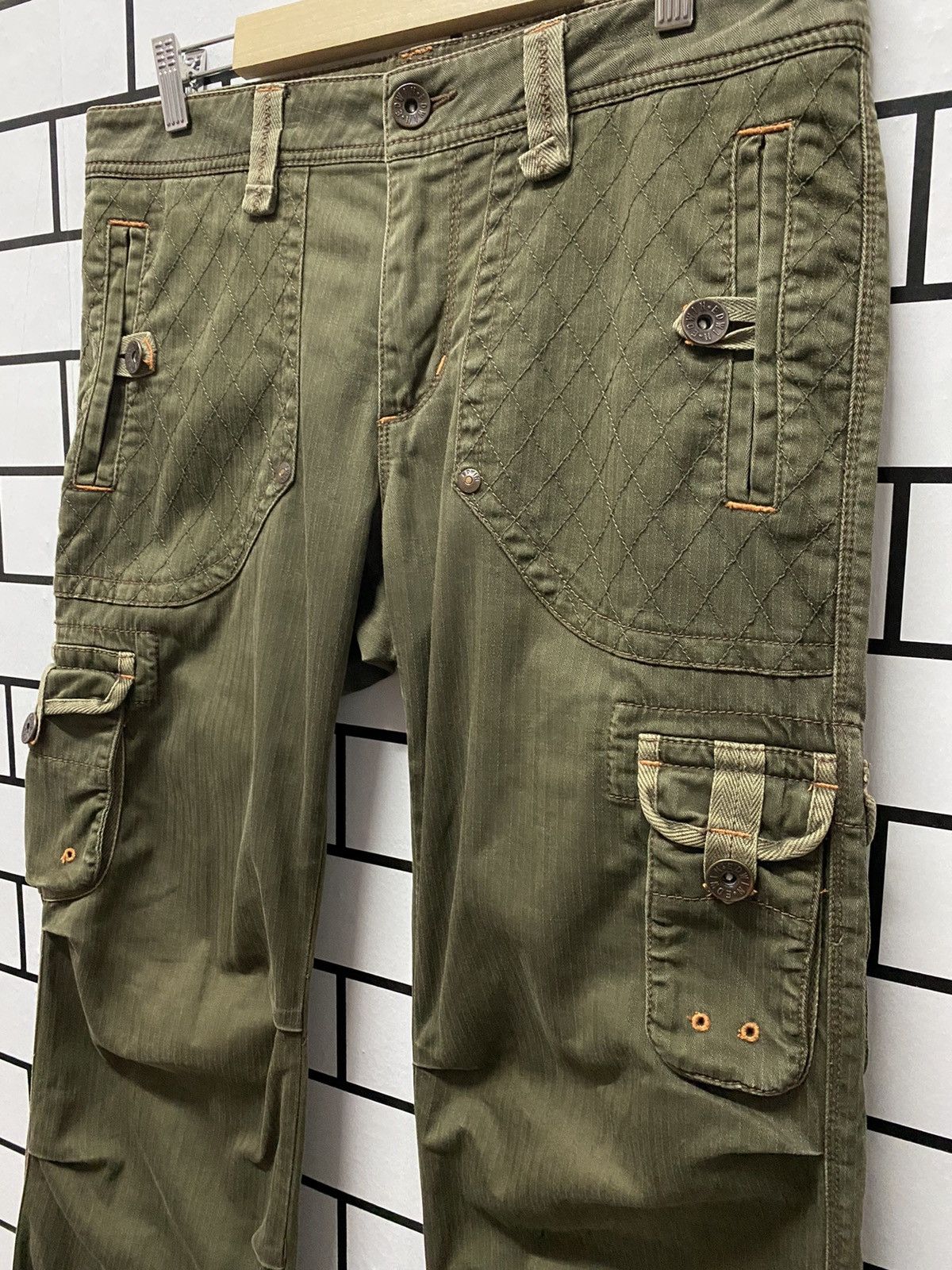 Edwin Vintage Edwin Japan Cargo Pants Combat Tactical flared Size US 33 - 10 Thumbnail