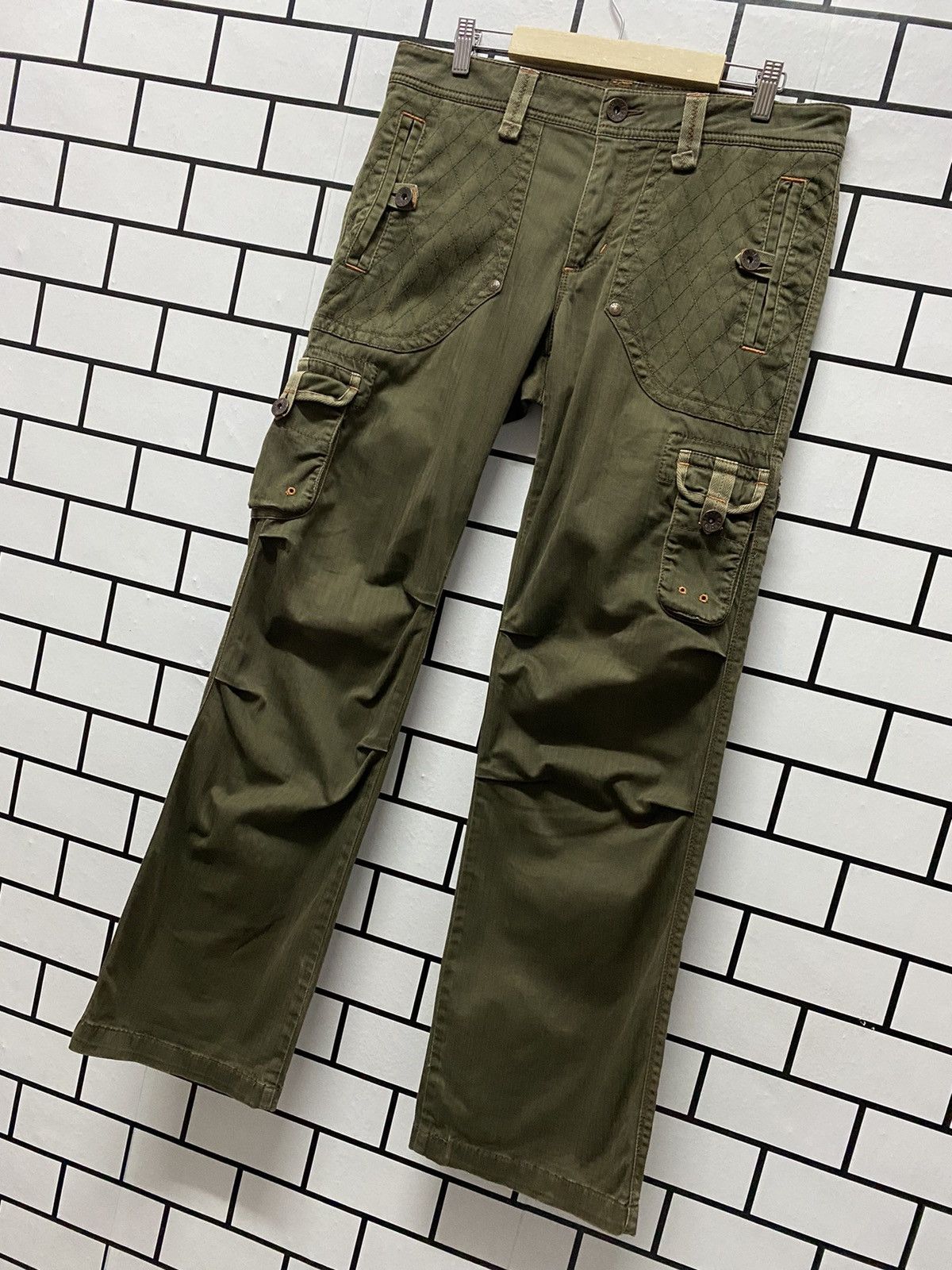 Edwin Vintage Edwin Japan Cargo Pants Combat Tactical flared Size US 33 - 2 Thumbnail