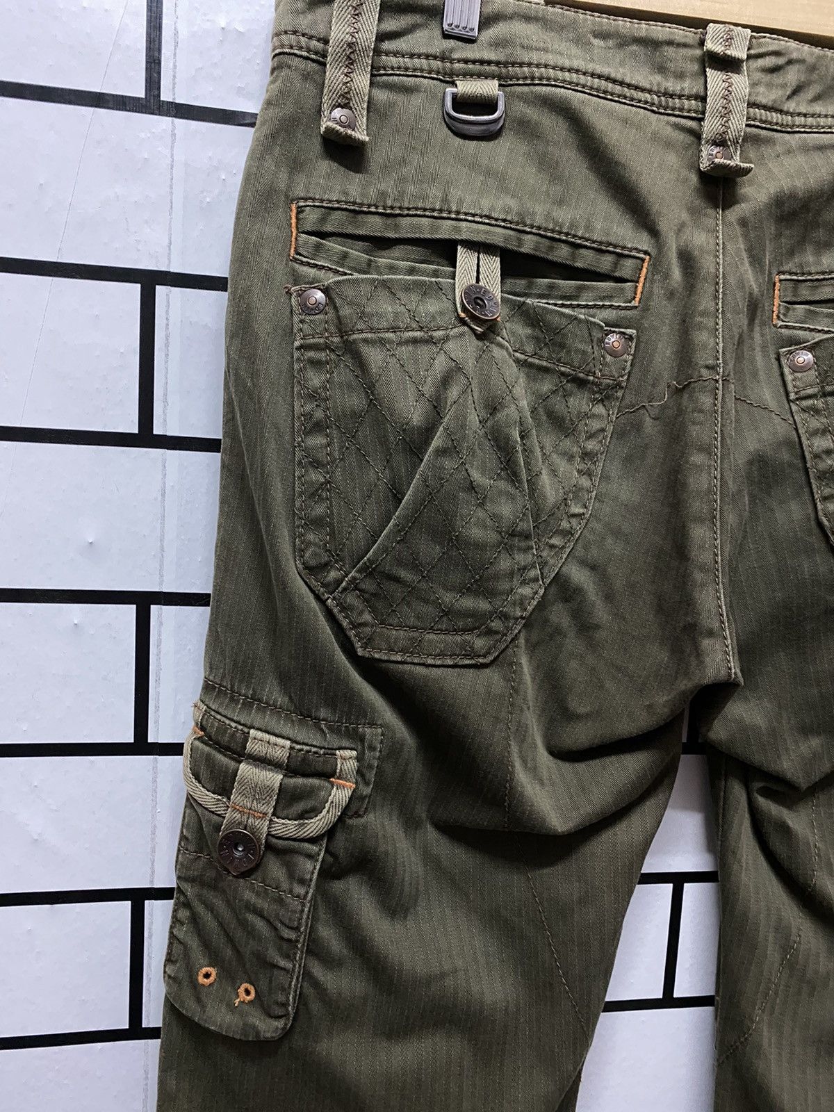 Edwin Vintage Edwin Japan Cargo Pants Combat Tactical flared Size US 33 - 14 Thumbnail