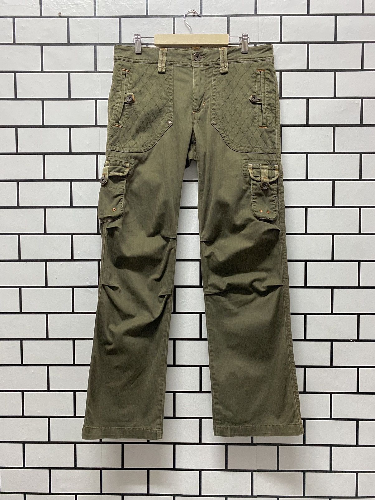 Vintage Edwin Japan Cargo Pants Combat Tactical flared