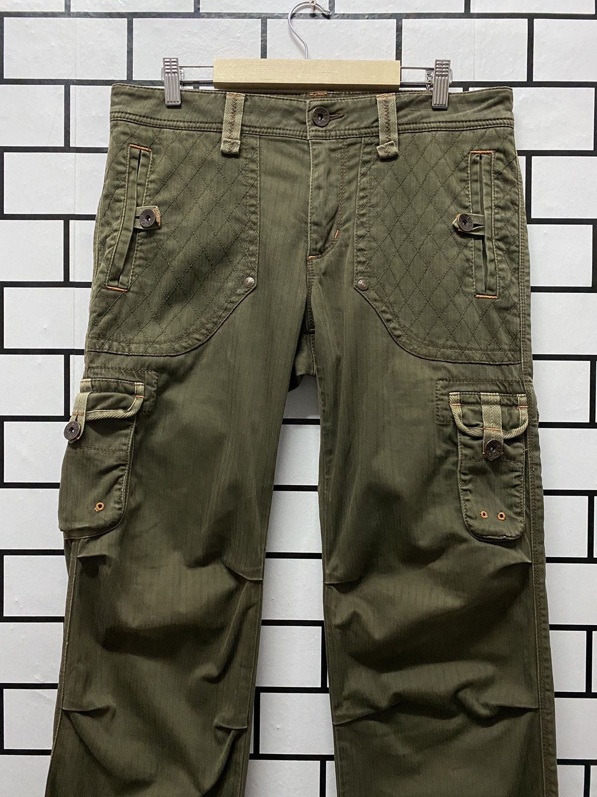 Edwin Vintage Edwin Japan Cargo Pants Combat Tactical flared Size US 33 - 5 Thumbnail