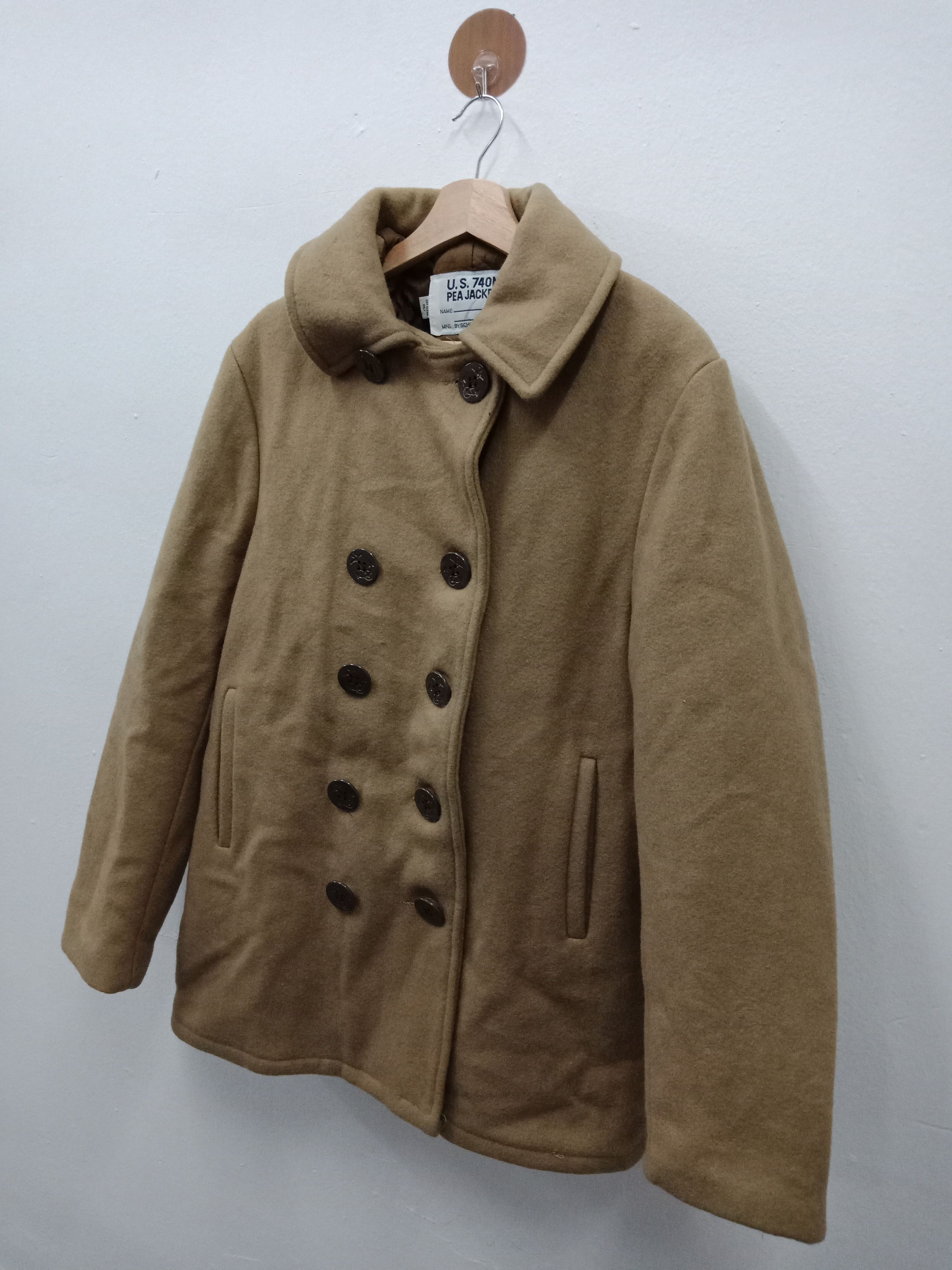 Schott Schott U.S 740 N Pea Double Breasted Wool Jacket Size US M / EU 48-50 / 2 - 4 Thumbnail