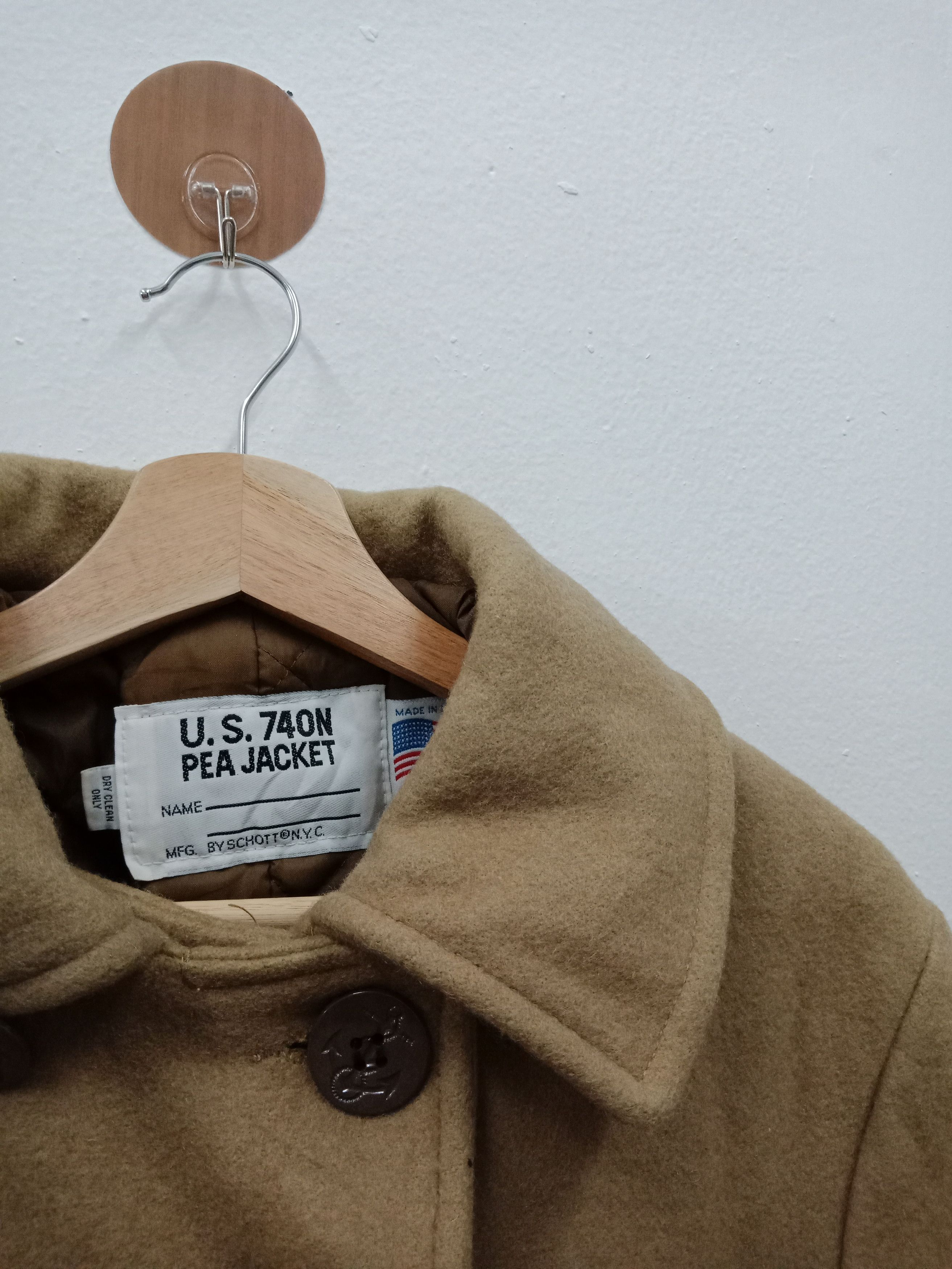 Schott Schott U.S 740 N Pea Double Breasted Wool Jacket Size US M / EU 48-50 / 2 - 6 Thumbnail