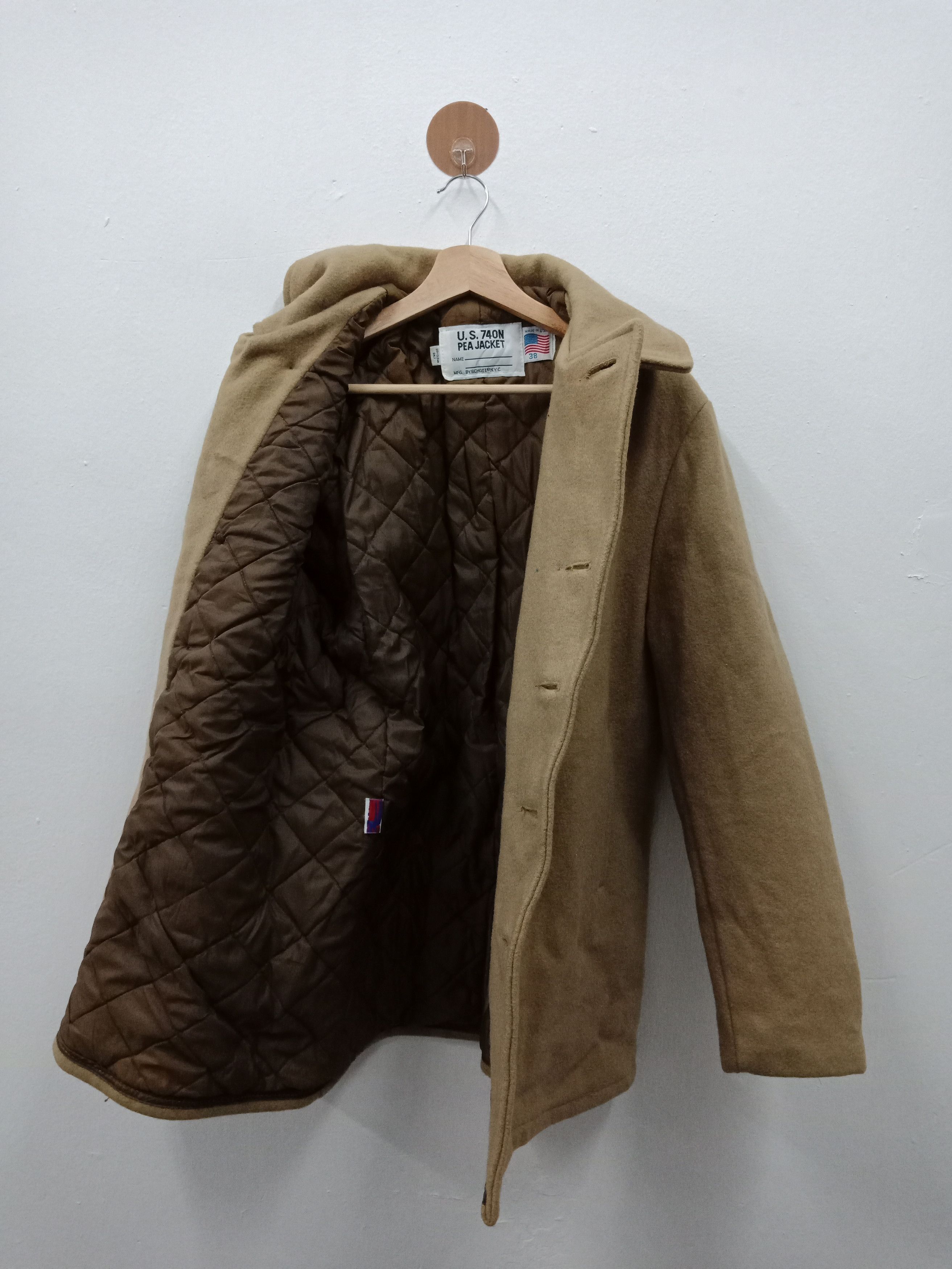 Schott Schott U.S 740 N Pea Double Breasted Wool Jacket Size US M / EU 48-50 / 2 - 3 Thumbnail