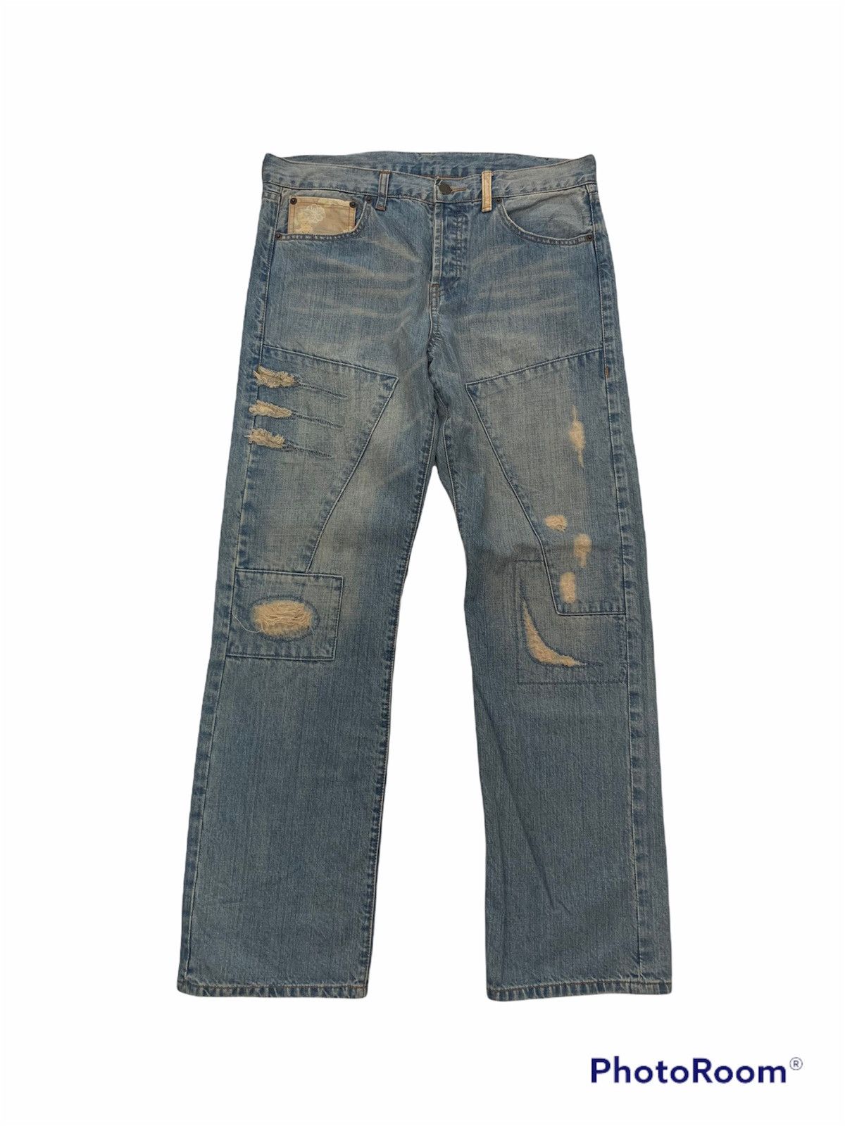 Takeo Kikuchi Takeo kikuchi distressed denim pants Japan denim Size US 34 / EU 50 - 1 Thumbnail