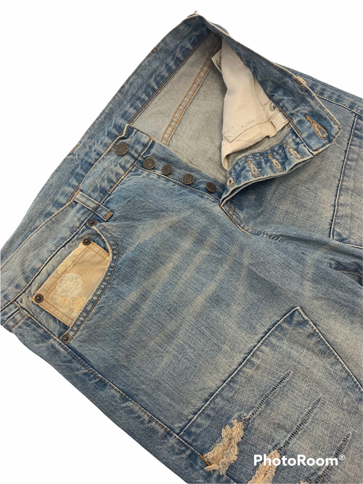 Takeo Kikuchi Takeo kikuchi distressed denim pants Japan denim Size US 34 / EU 50 - 4 Thumbnail