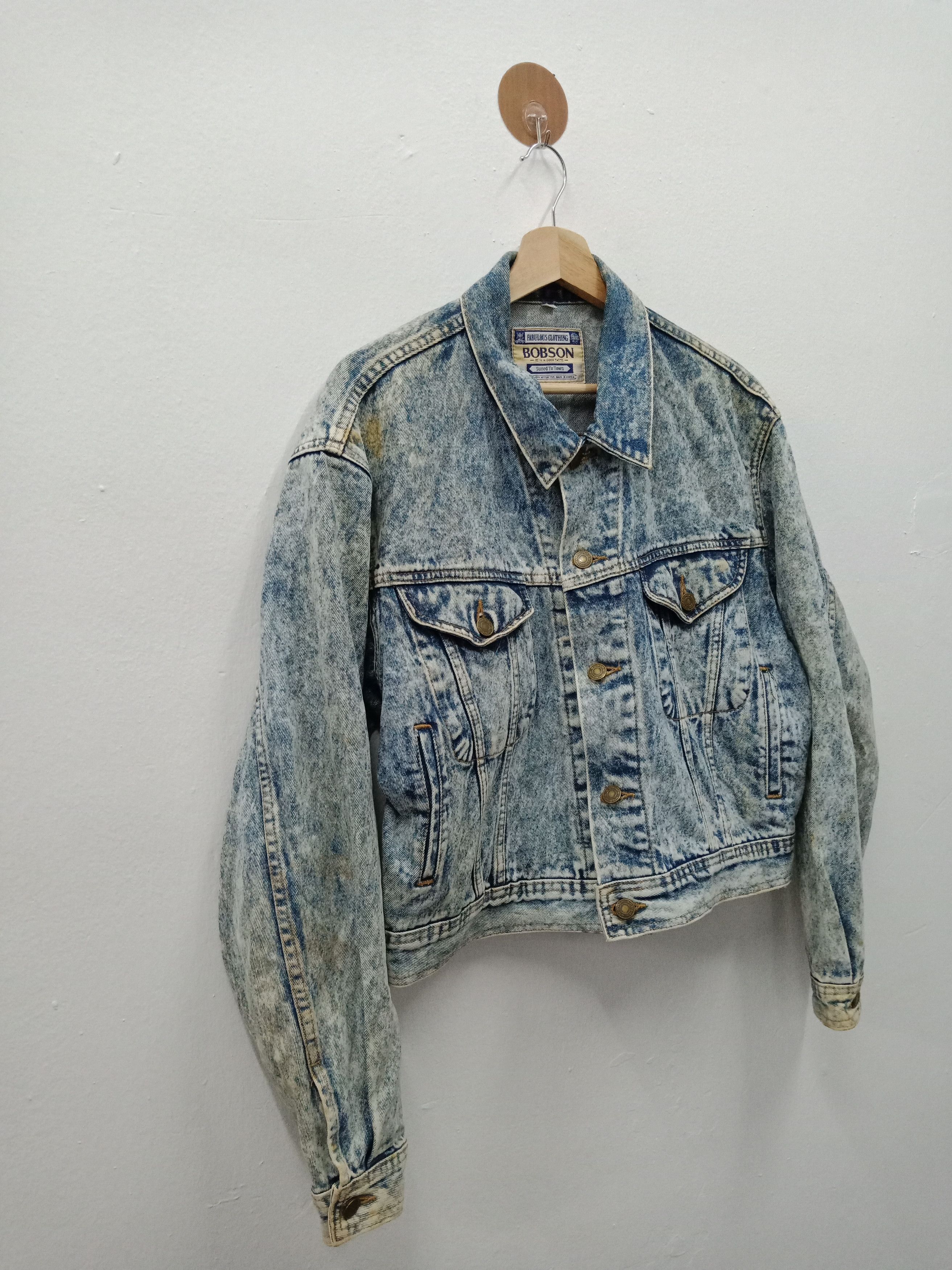 Japanese Brand × Vintage Bobson Asid Wash Rusty Trucker Size US L / EU 52-54 / 3 - 5 Thumbnail