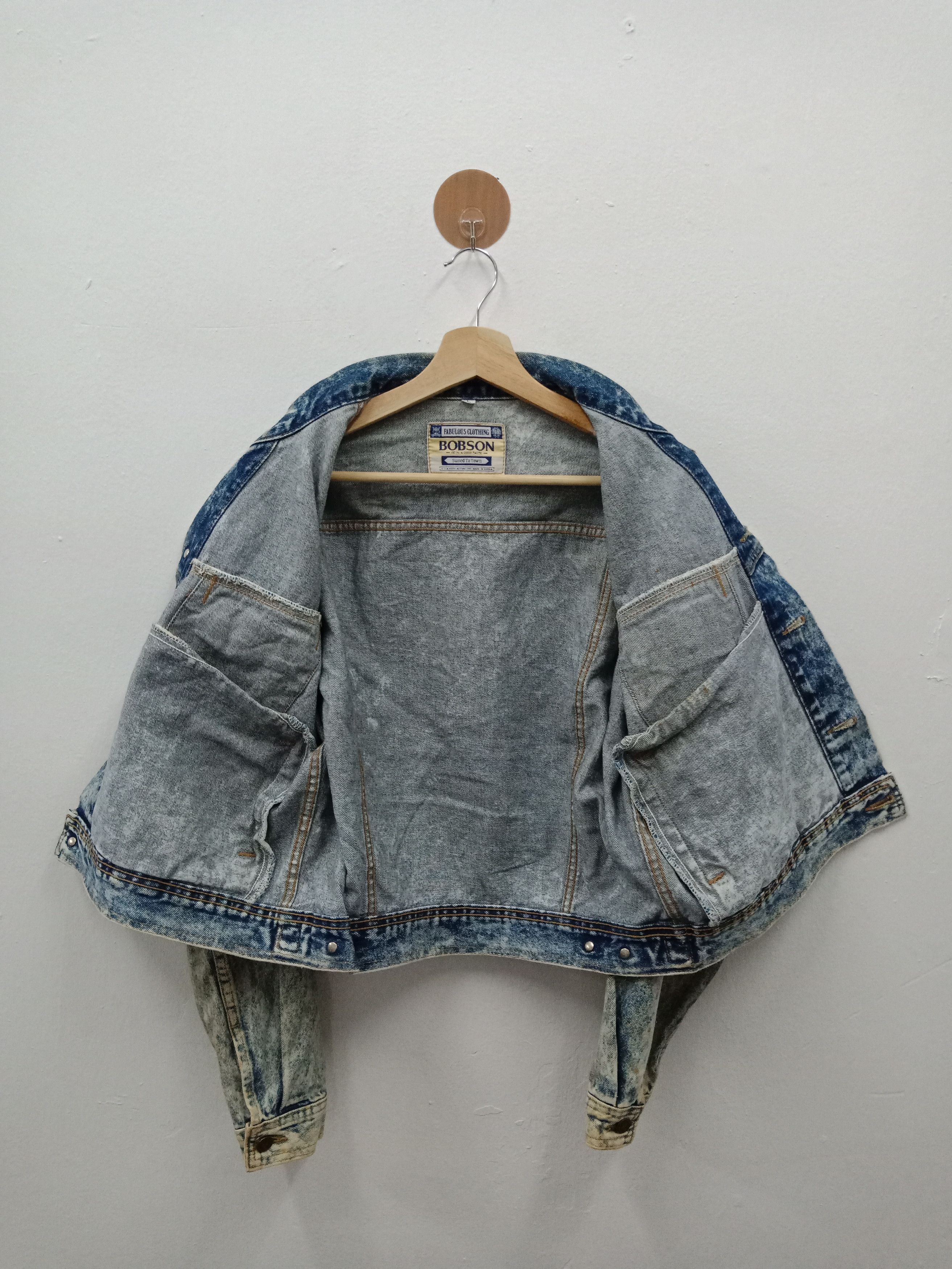 Japanese Brand × Vintage Bobson Asid Wash Rusty Trucker Size US L / EU 52-54 / 3 - 3 Thumbnail