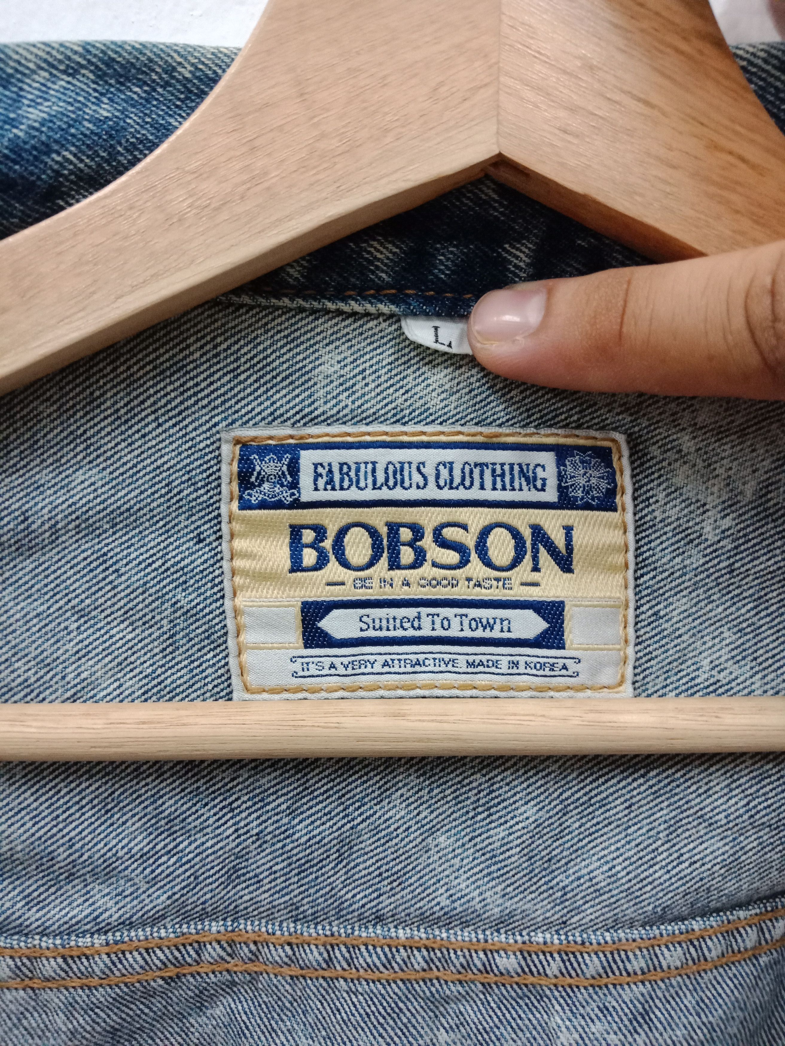Japanese Brand × Vintage Bobson Asid Wash Rusty Trucker Size US L / EU 52-54 / 3 - 7 Thumbnail