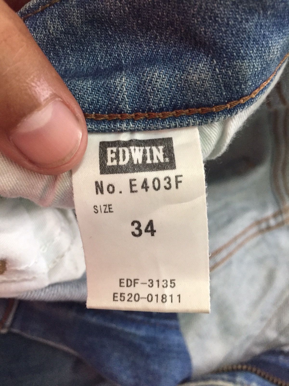 Edwin Edwin No.403 Dirty Denim Jeans Pant Size US 34 / EU 50 - 19 Thumbnail