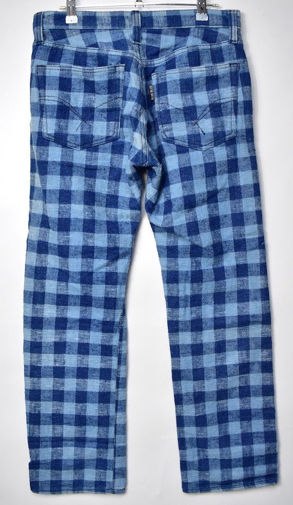 Blue Blue Japan BLUE BLUE Indigo checker chino pants Size US 32 / EU 48 - 3 Thumbnail